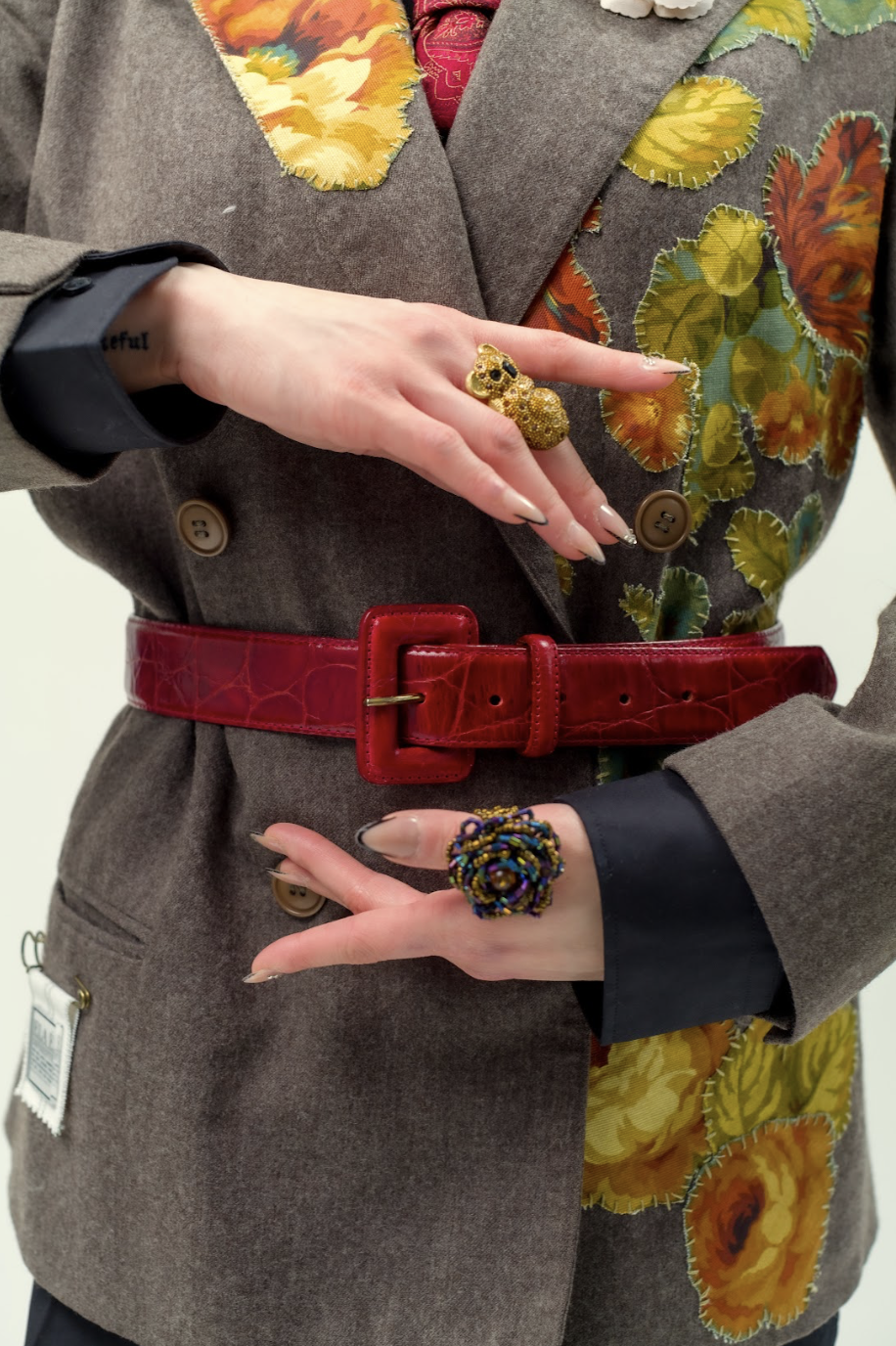 Red Leather Belt from Kept By Kay for Ela é.