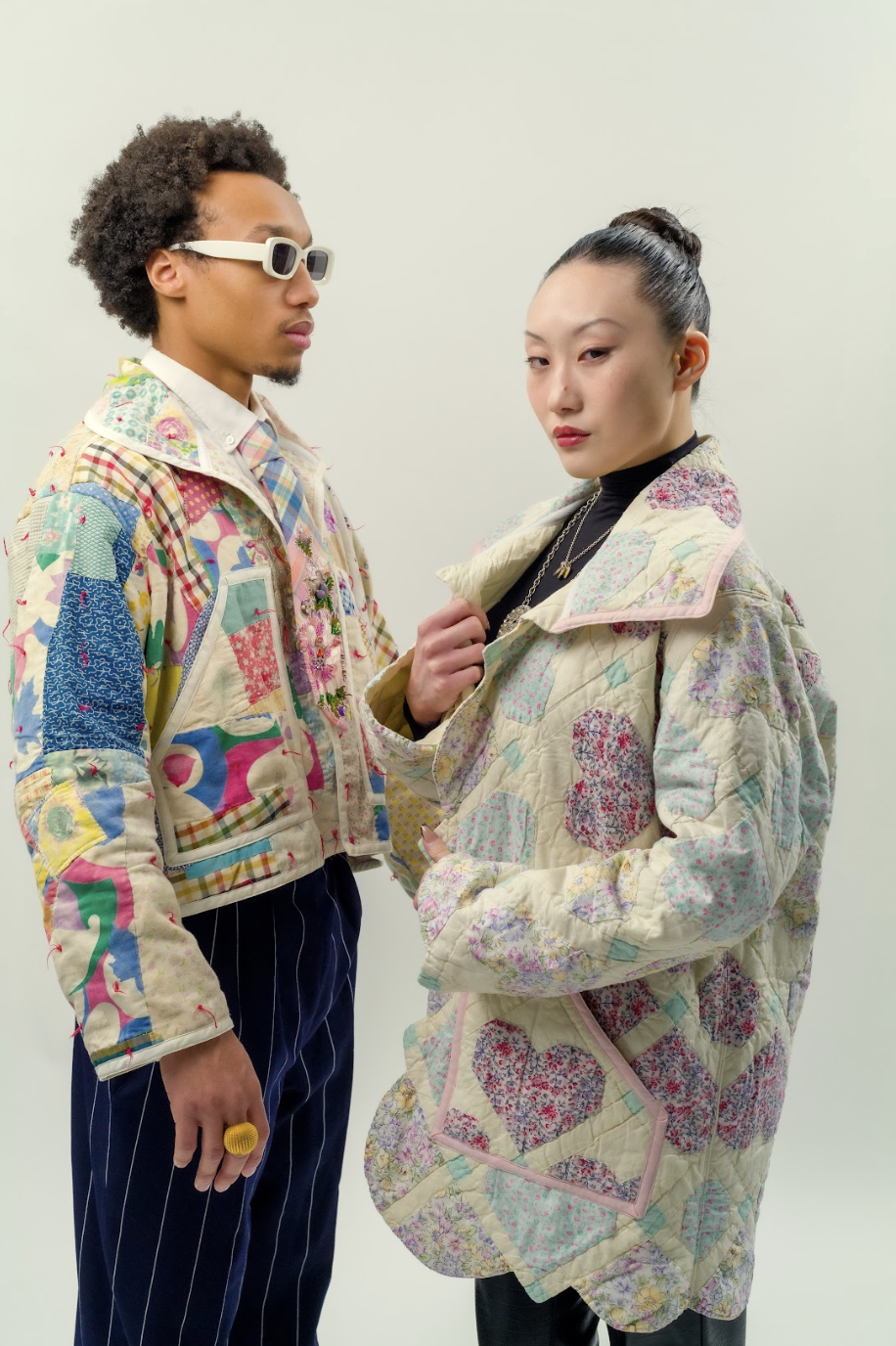 Refashioned oversized quilt jacket by Made By Meg on Ela é.