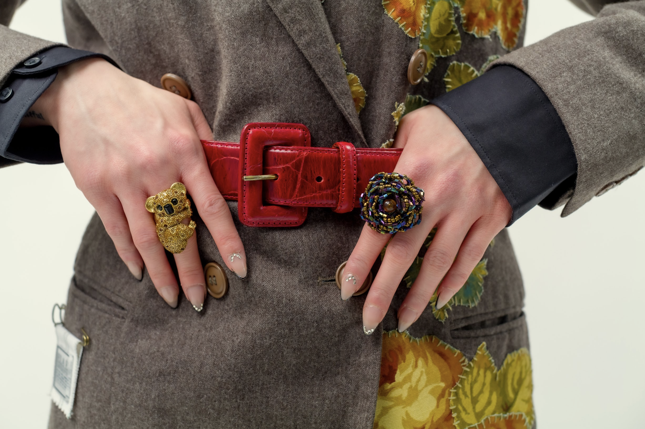 Red Leather Belt from Kept By Kay for Ela é.