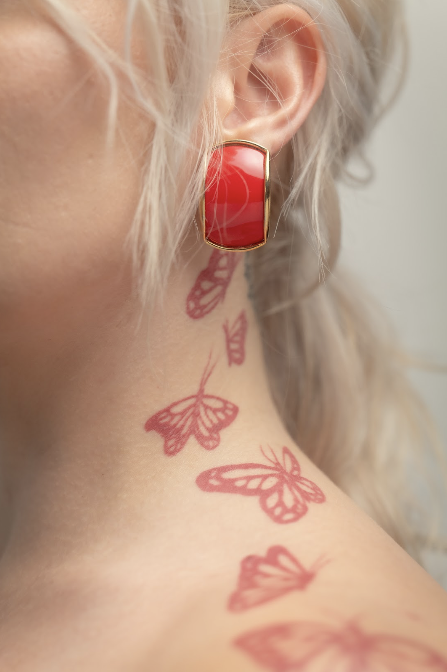 Red Statement Earrings