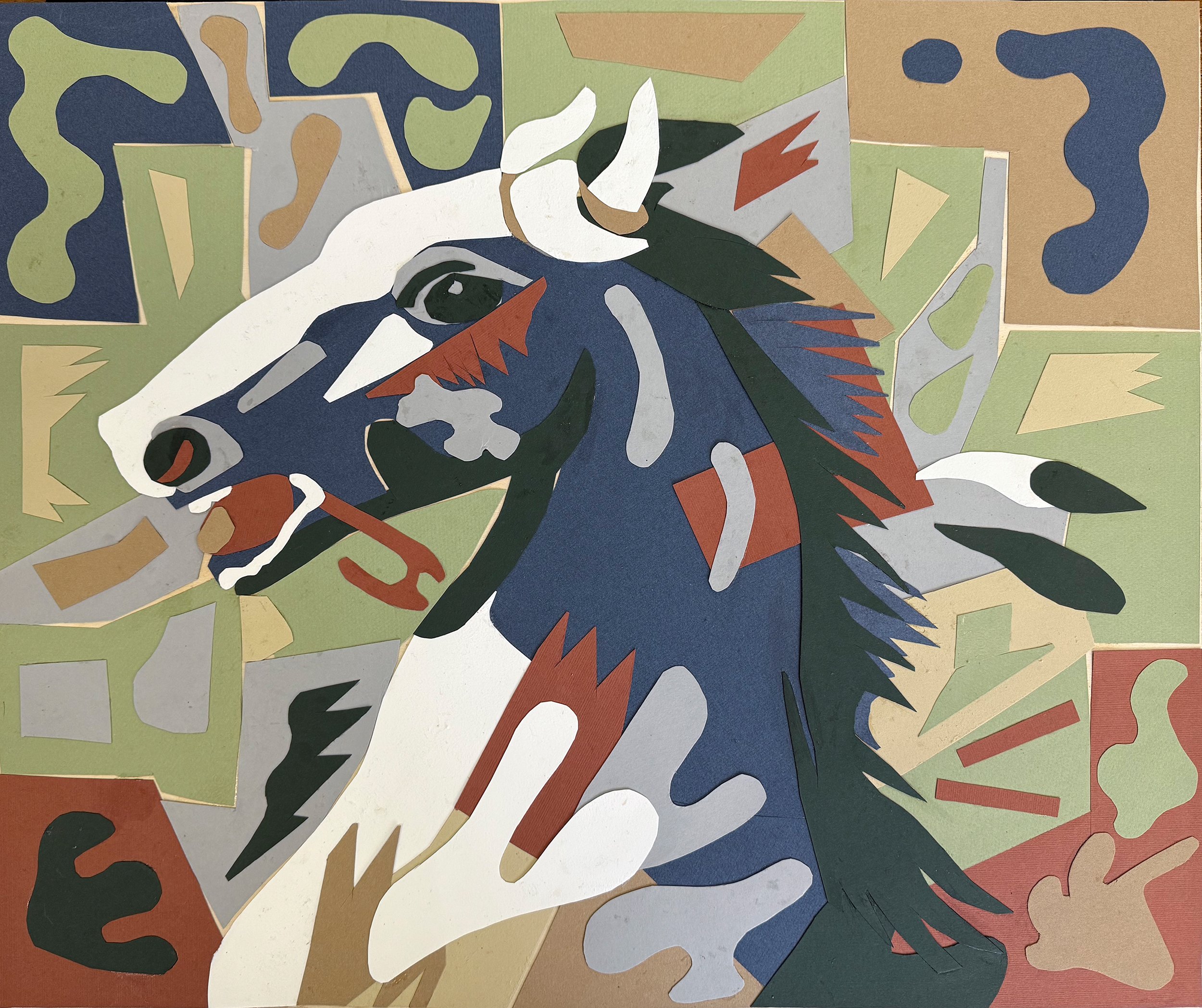 Homage a Bolingbroke, paper collage, 20x20x2