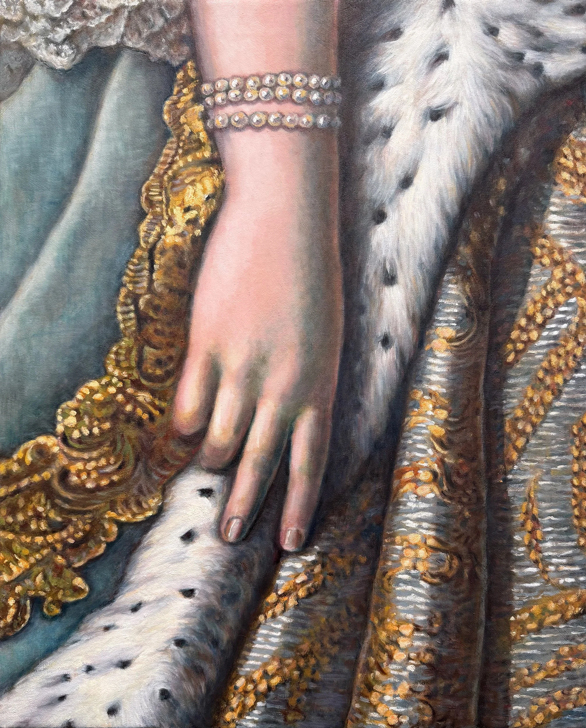 ENTITLED, after Allan Ramsey, oil on canvas, 36x24