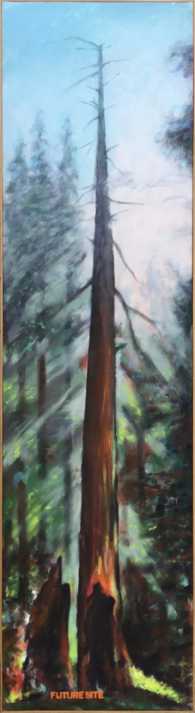Future Site, 1991, acrylic, 113"x29"