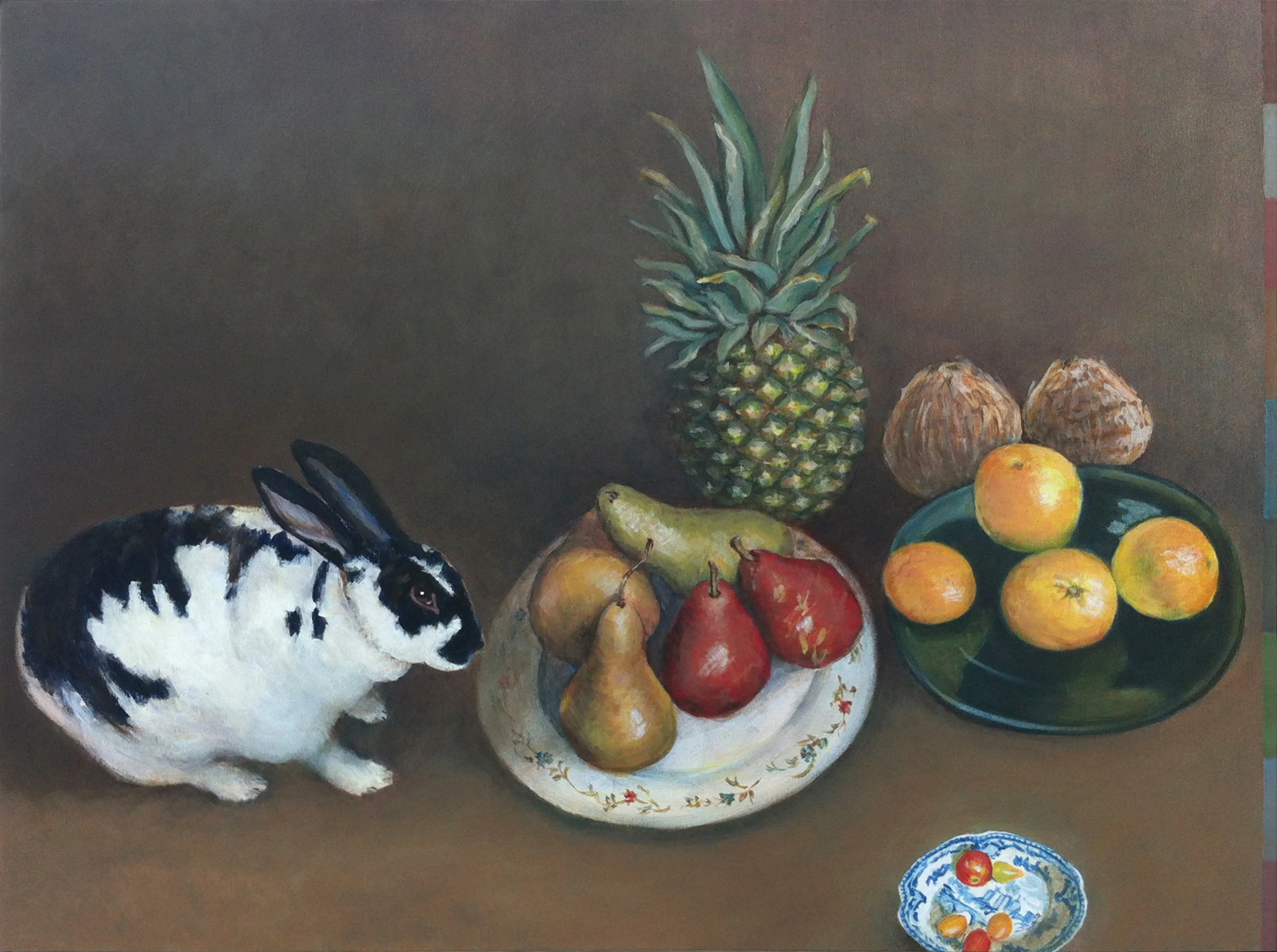 Pears with Rabbit and Mom's dish