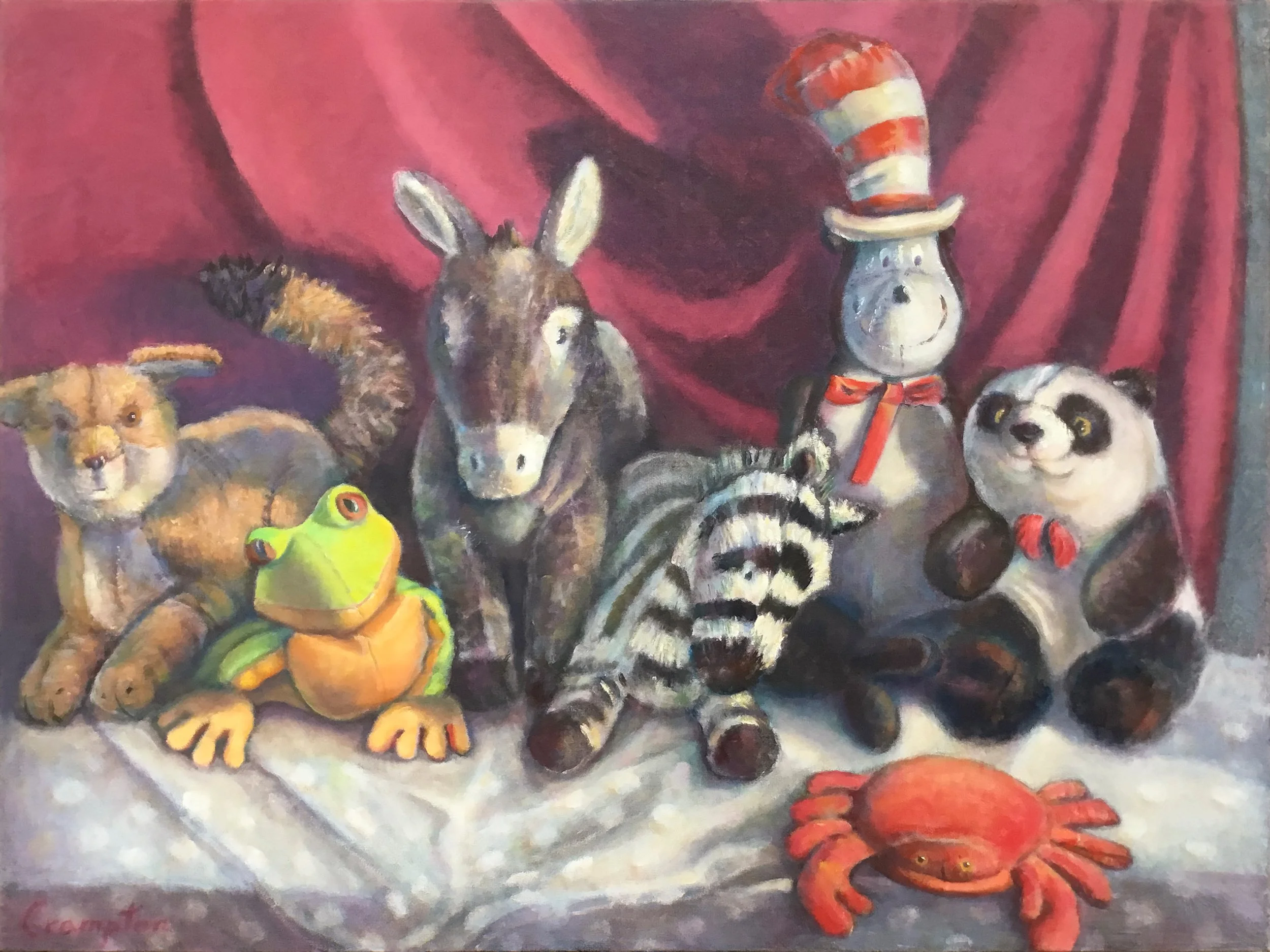 Donkey and Friends on Red