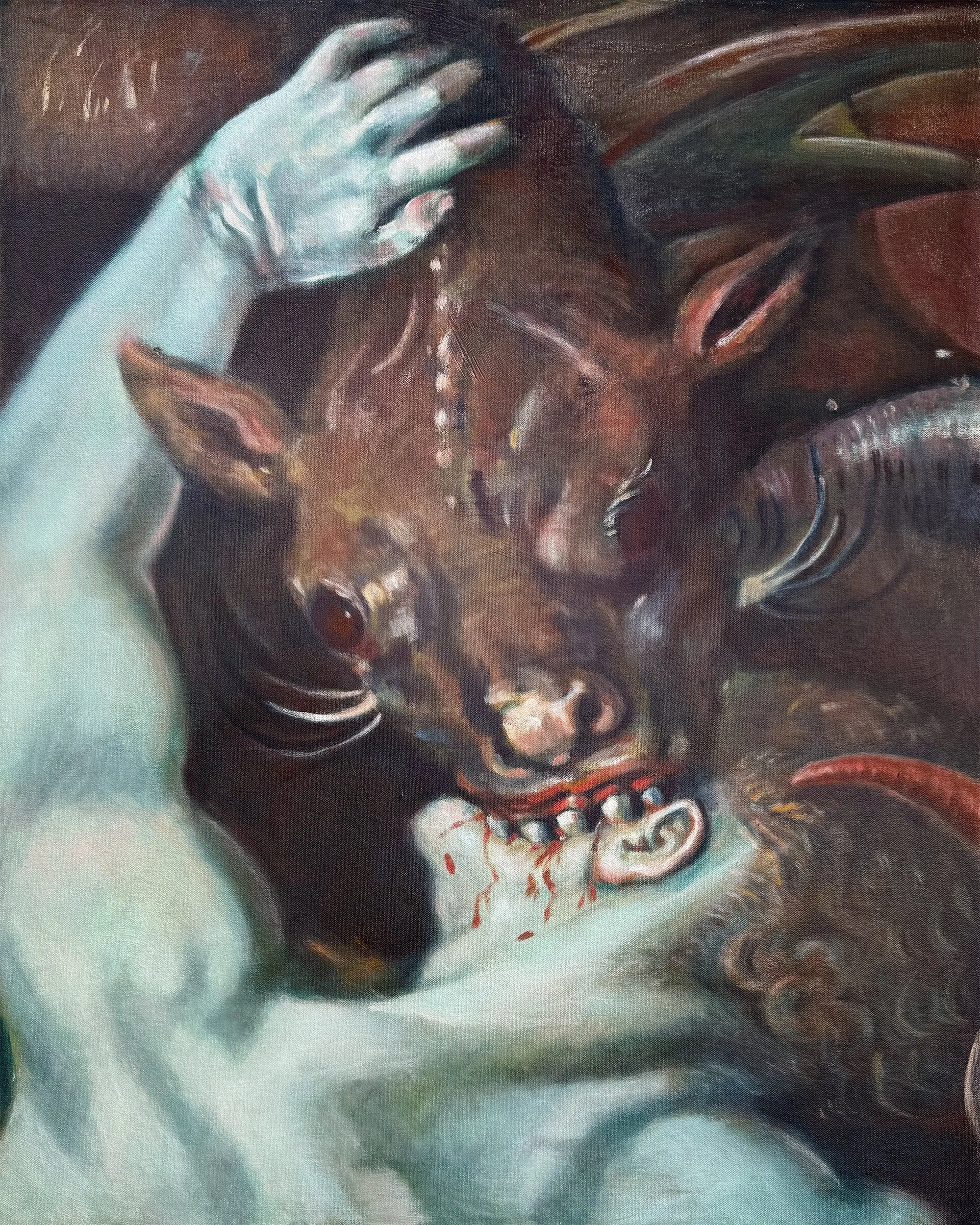 HORROR, after Cornelis van Haarlem, oil, 36x24
