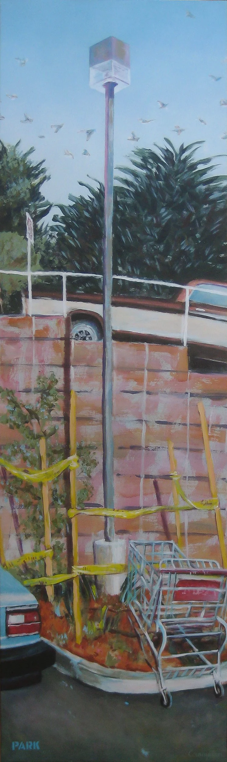Park, 1992, acrylic, 99"x29"