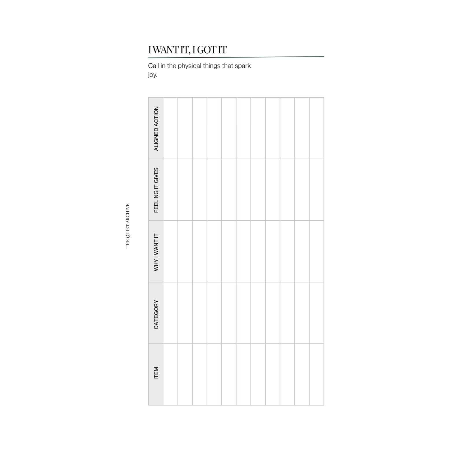I Want It, I Got It Printable Personal Planner Insert