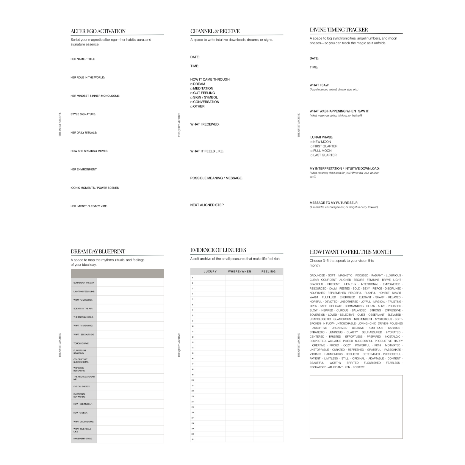 The Manifest Archive Collection Personal Planner Insert Bundle