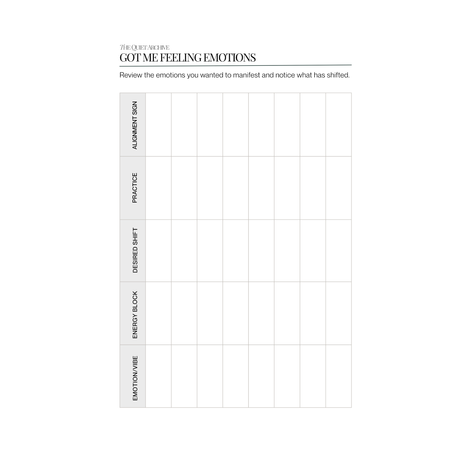 Got Me Feeling Emotions Printable A5 Planner Insert