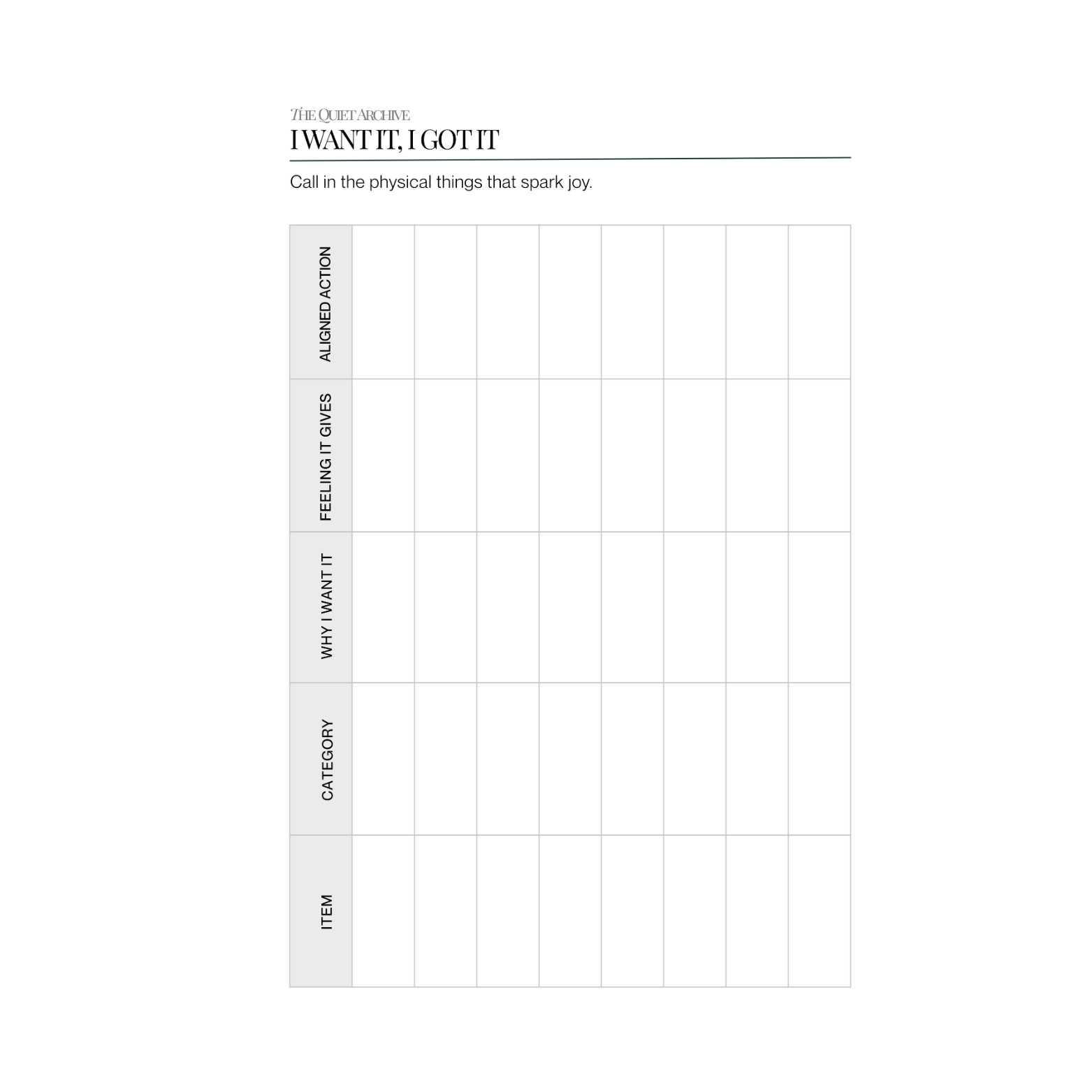 I Want It, I Got It Printable A5 Planner Insert