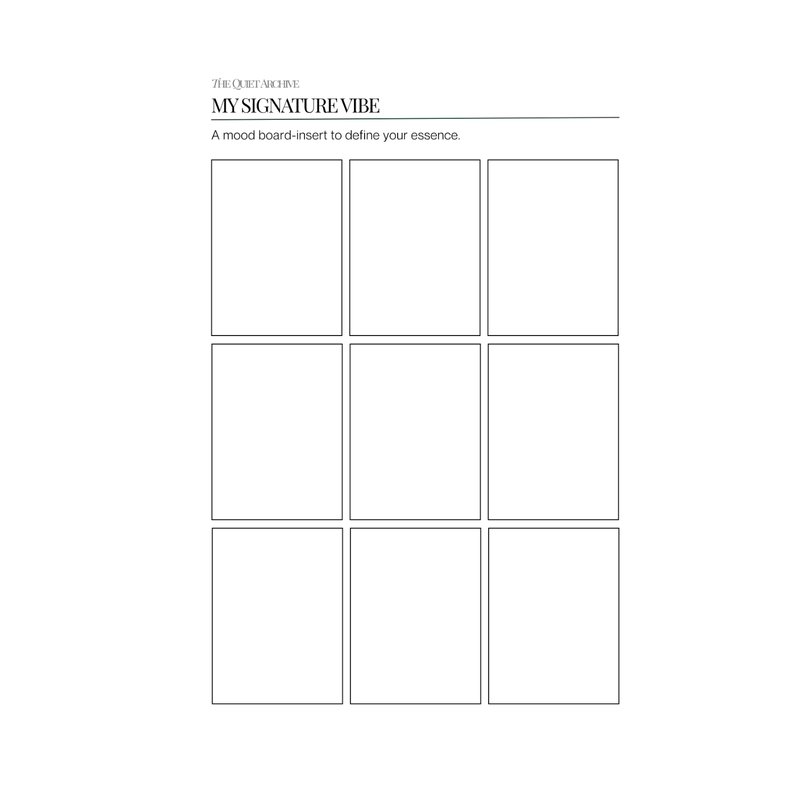 My Signature Vibe Printable A5 Planner Insert