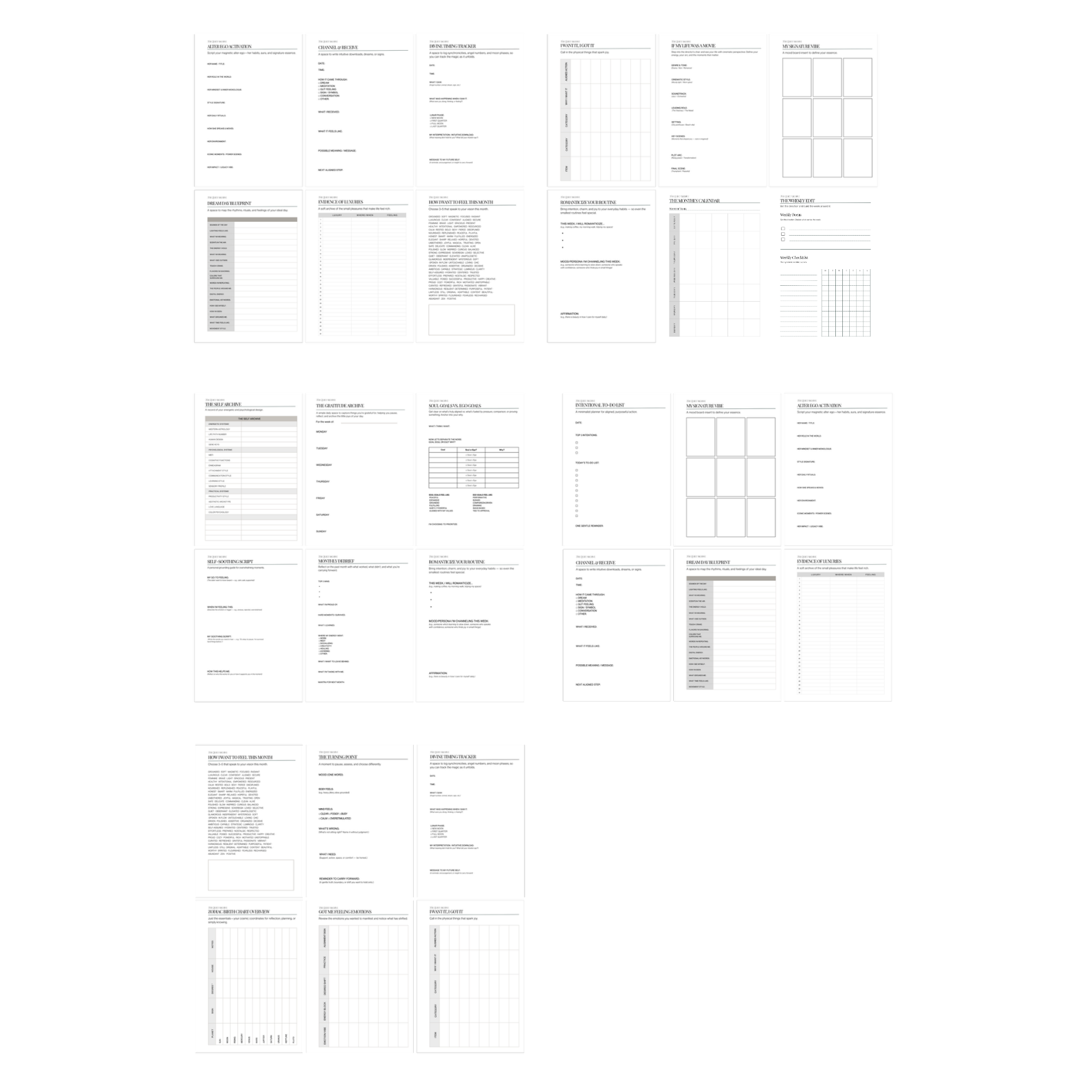 The Full Archive Collection Printable A5 Planner Insert Bundle