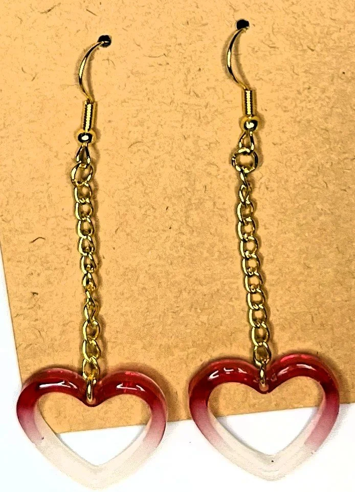 Ombré Heart Drop Earrings