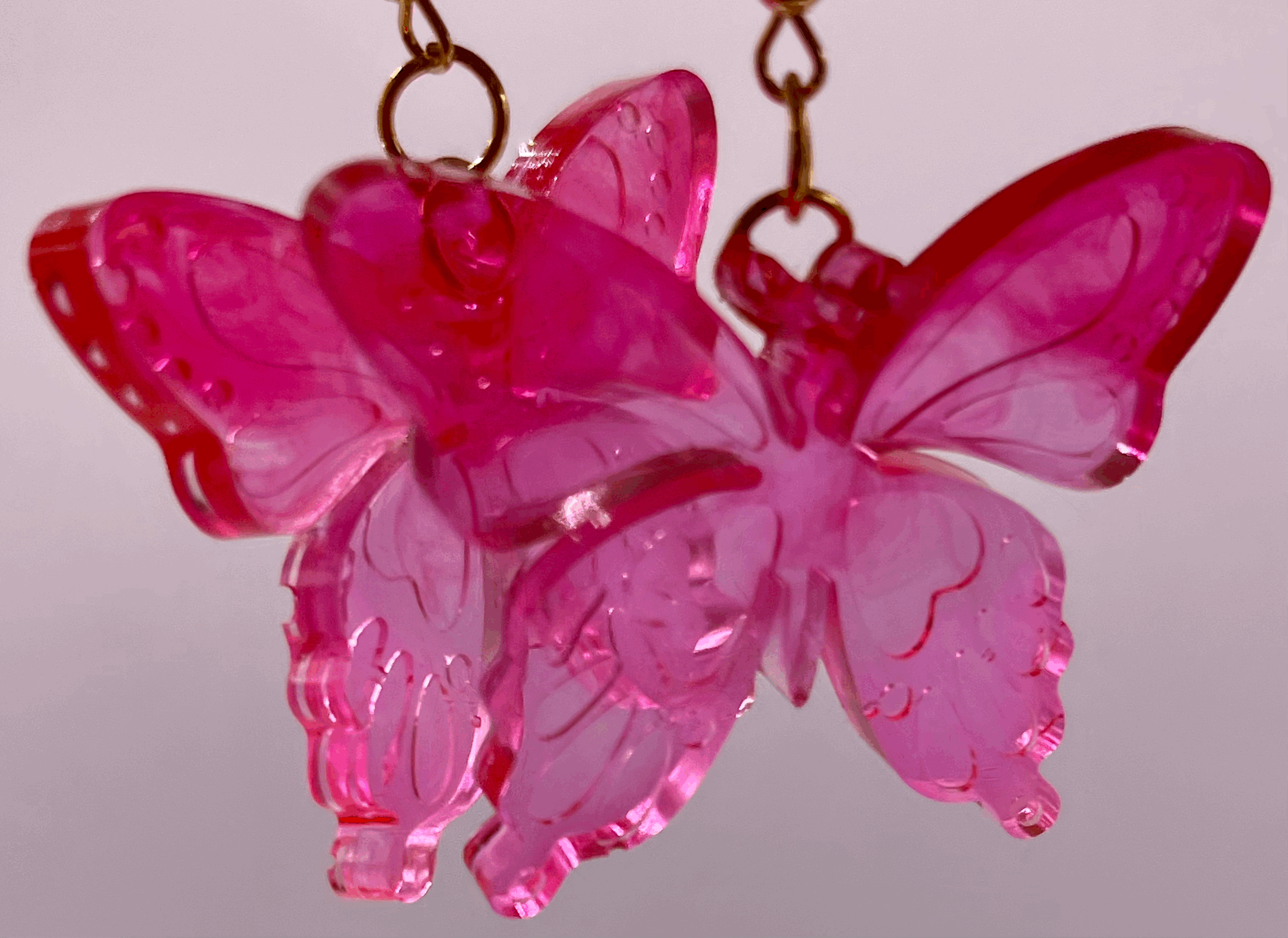 Pink Butterfly Earrings