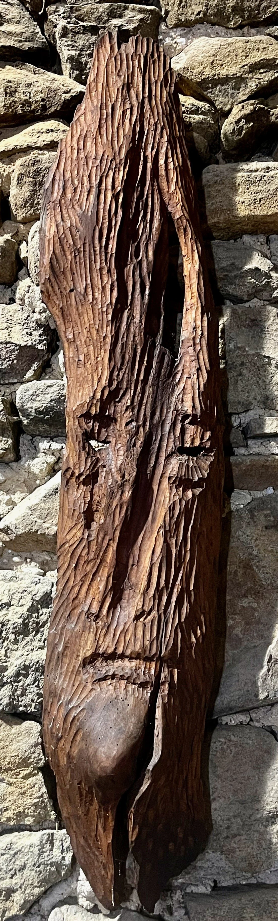 "Tree Being" (Ambigucene) 2015, wood, 45.5" x 10"