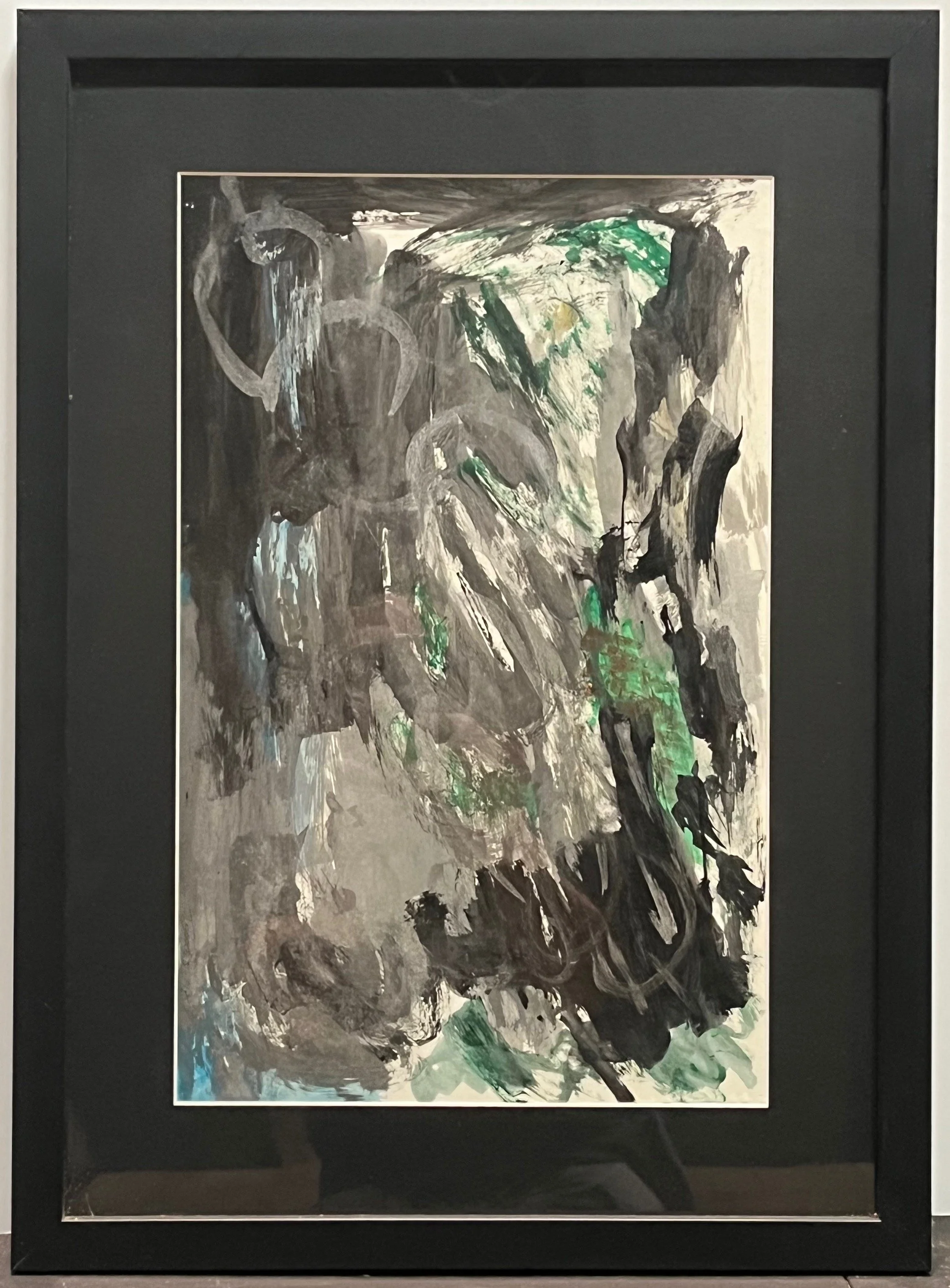 "Turbulence" 2020, acrylic on paper, 22.5" x "16.5" with frame