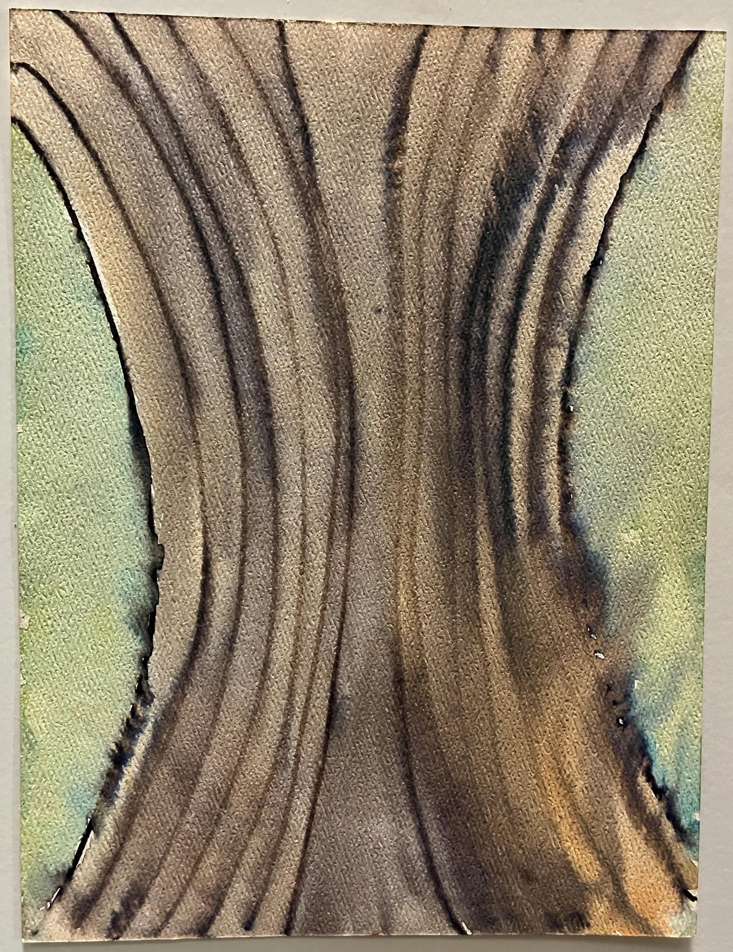 "Fold" 2022, watercolor on paper, 12" x 9"
