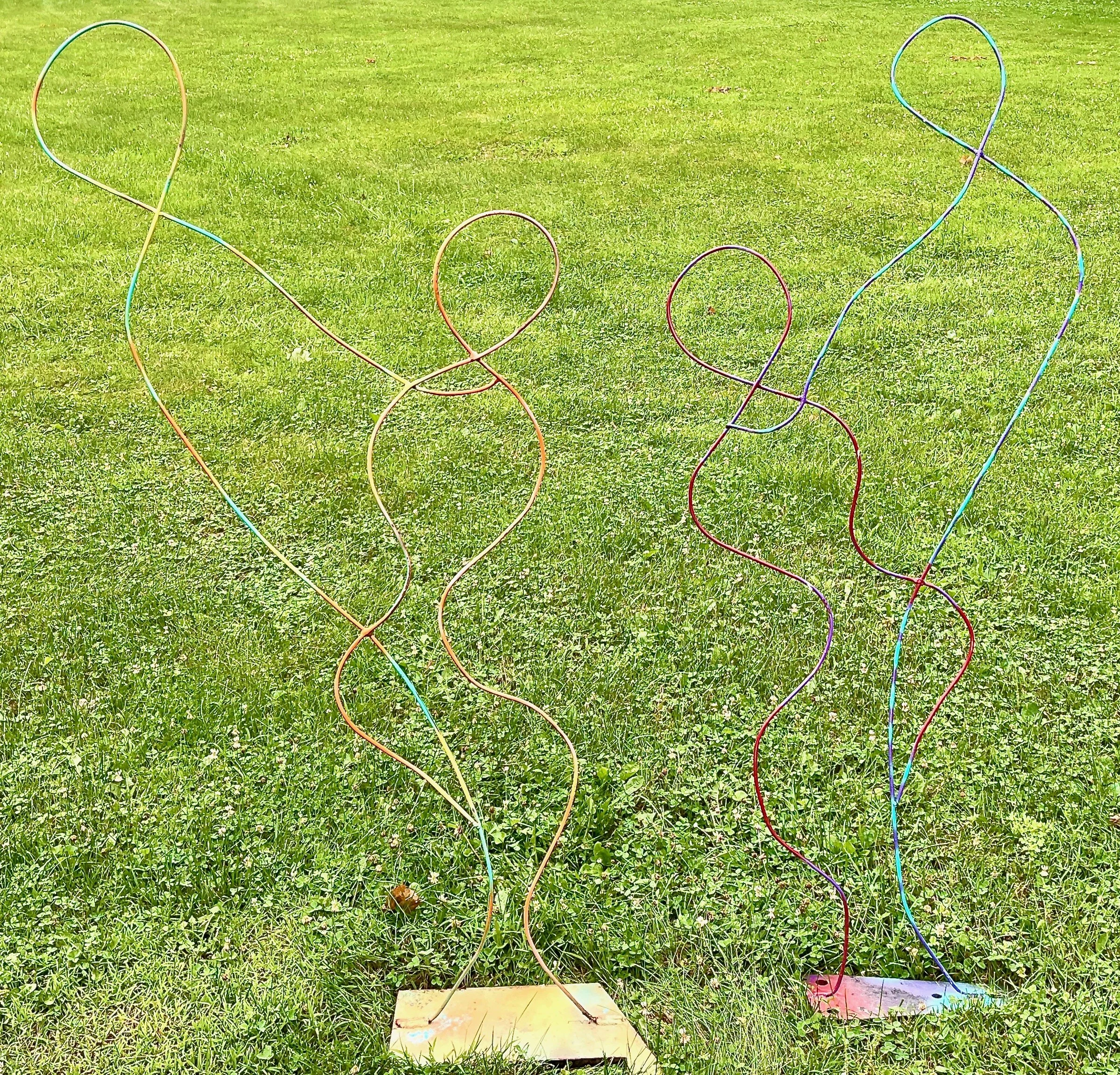 "Dancers" 2020, steel, 68" x 28"