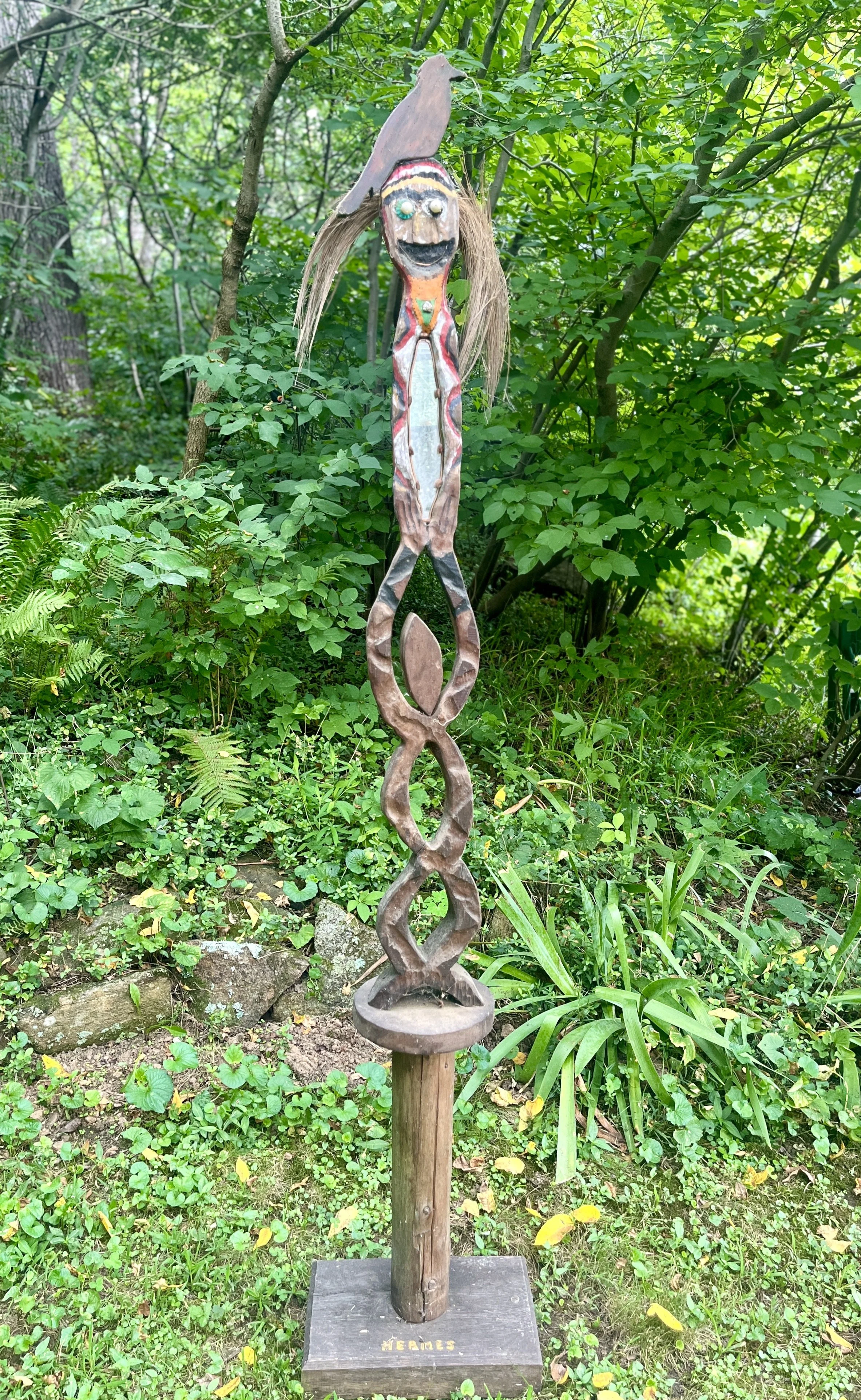 "Hermes" 2016, wood and mixed media (Private collection)