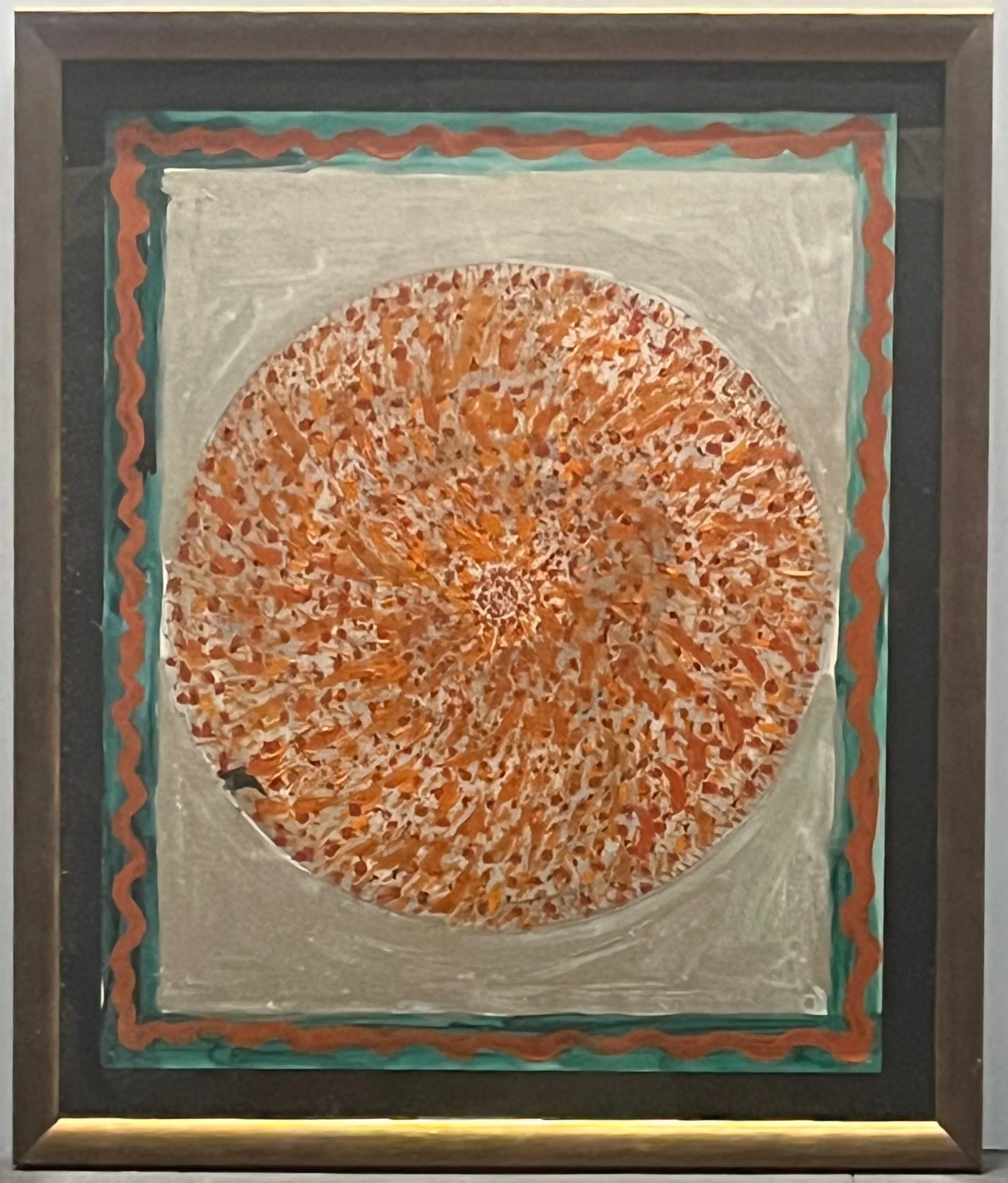 "Red Circle"
2011, acrylic on paper, 20.5" x 17" with frame