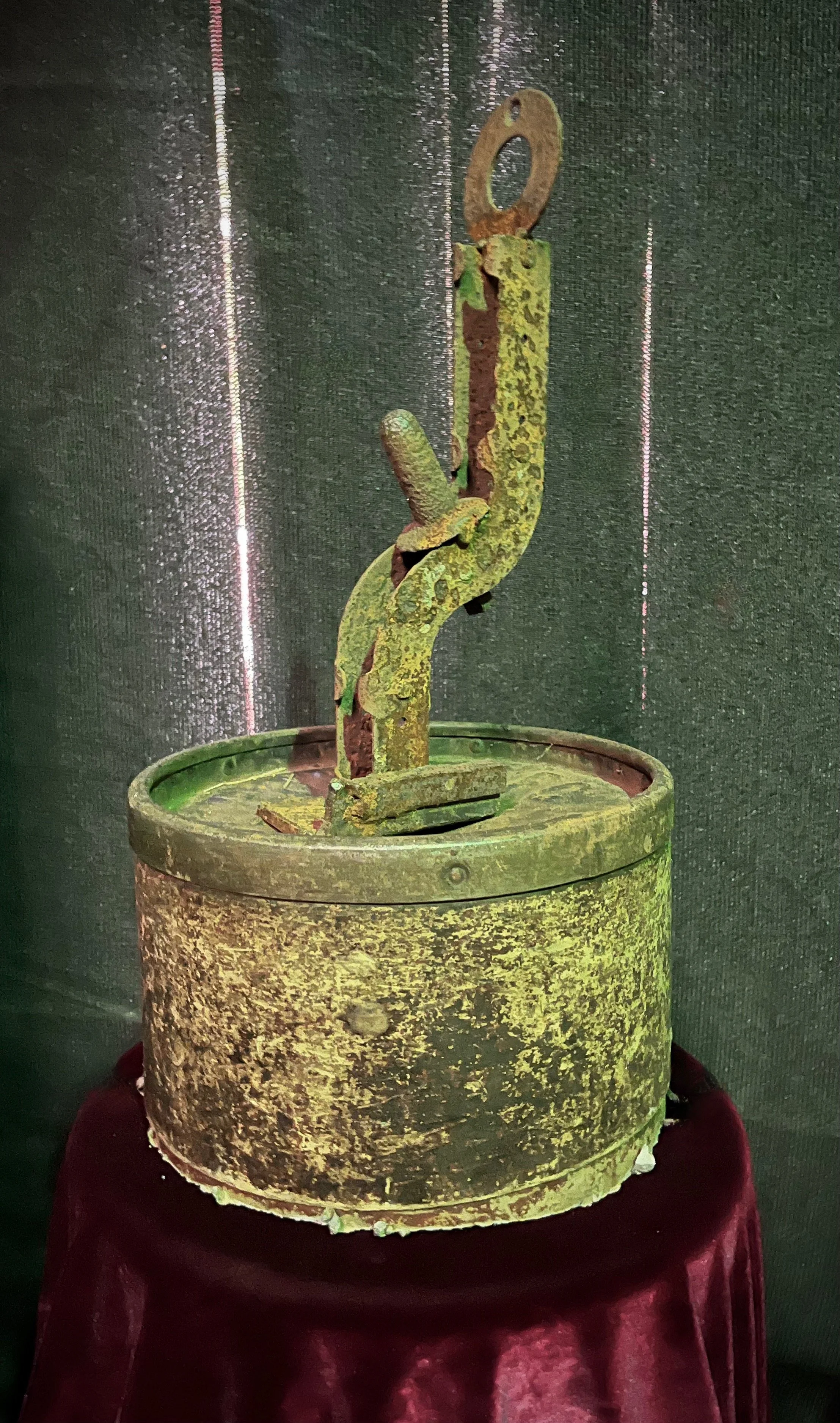 "Fertility Man" (Ambigucene) 2024, mixed media steel, 14.5" x 3" without base