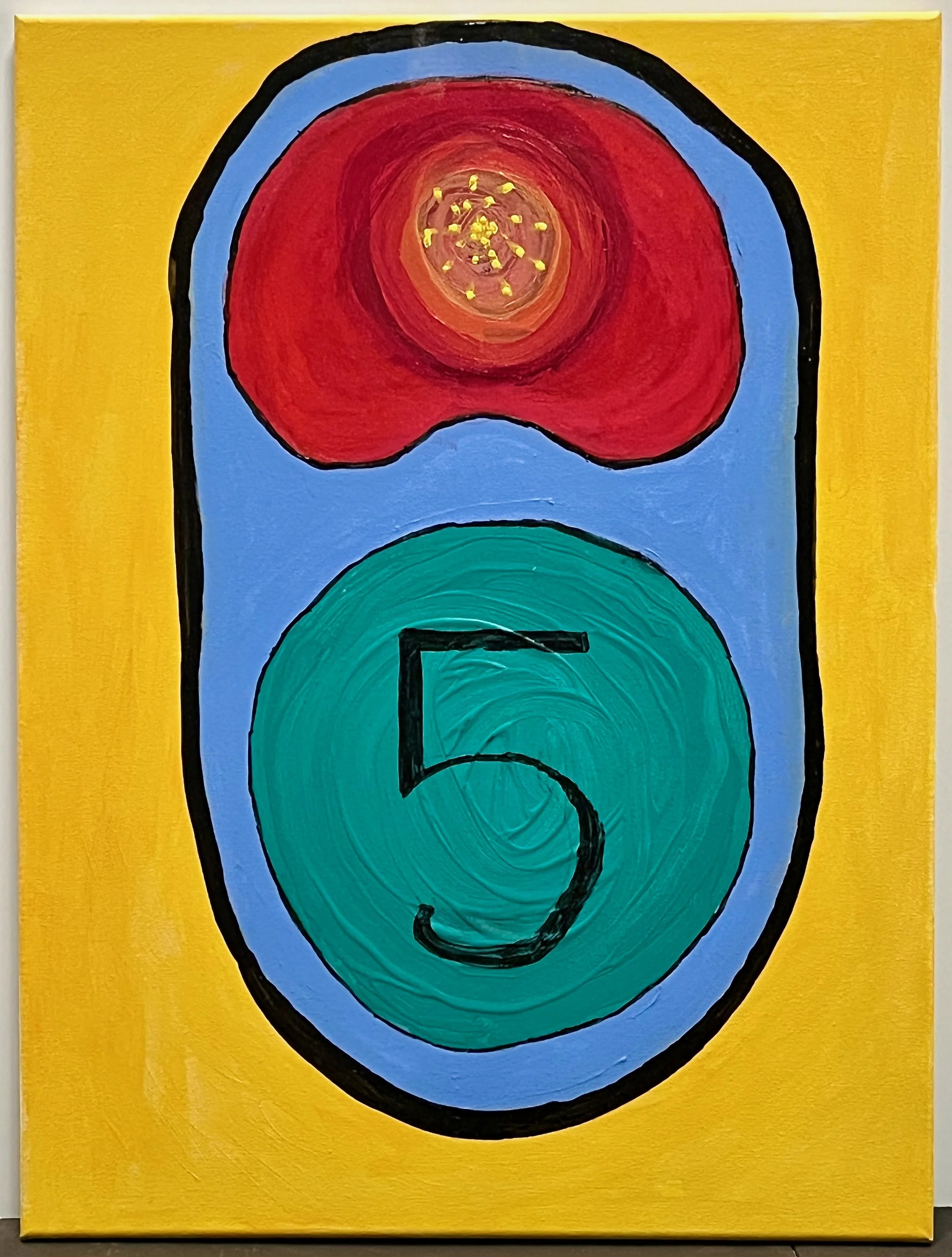 "Green 5" 2024, acrylic on canvas, 24" x 18"