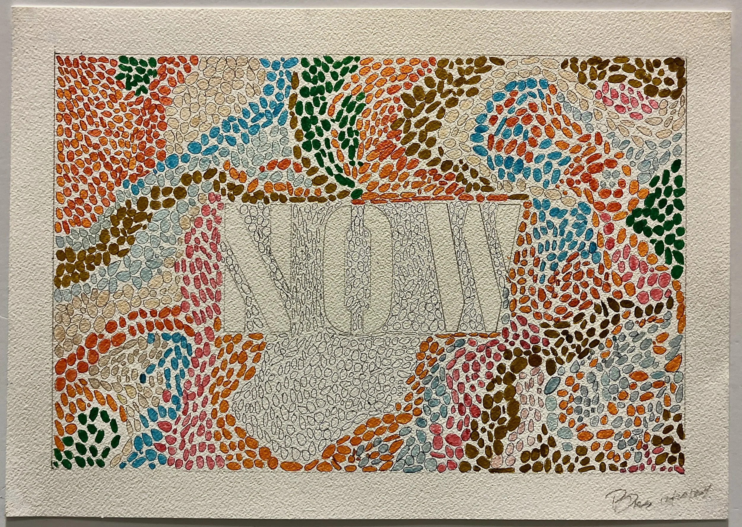 "Now #2" 2024, pen on paper, 9.5" x 14.5"