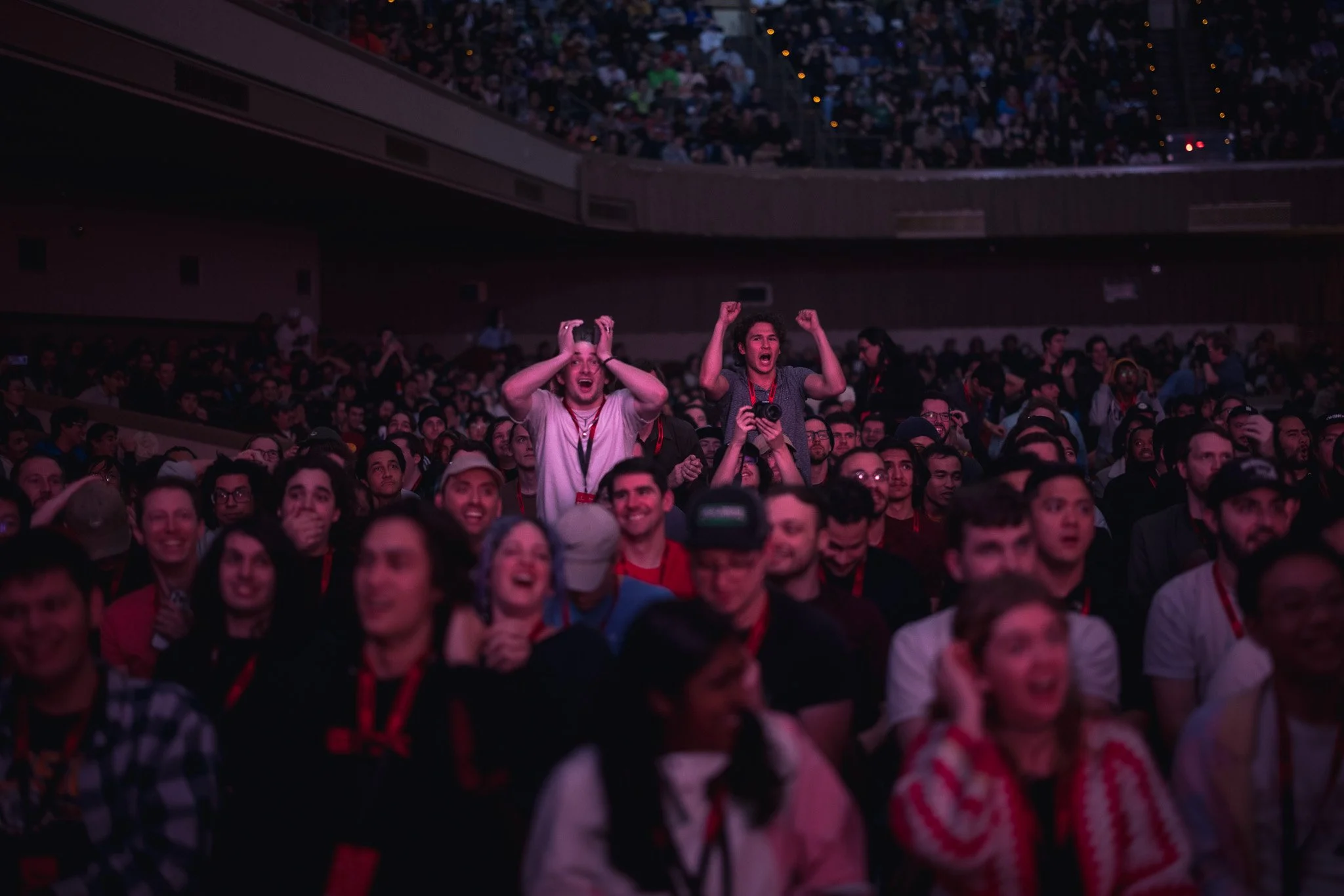 Crowd members go wild at Genesis X2
