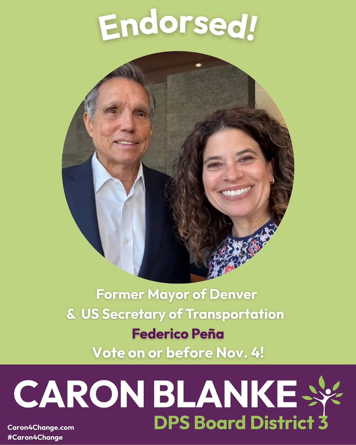 &ldquo;I have spent years working with educational leaders and community advocates, and what I see in Caron Blanke is the kind of judgment our schools need to usher in a new era of educational excellence. The challenges we are facing in District 3, i