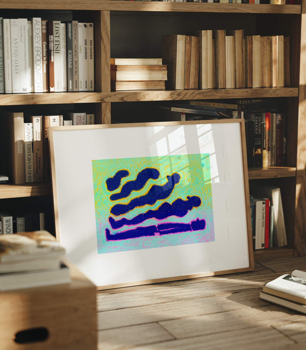 'Soul Meets Body' Spiritual Transcending Being Artwork Print — Ether Spiritual Abstract (20x28")