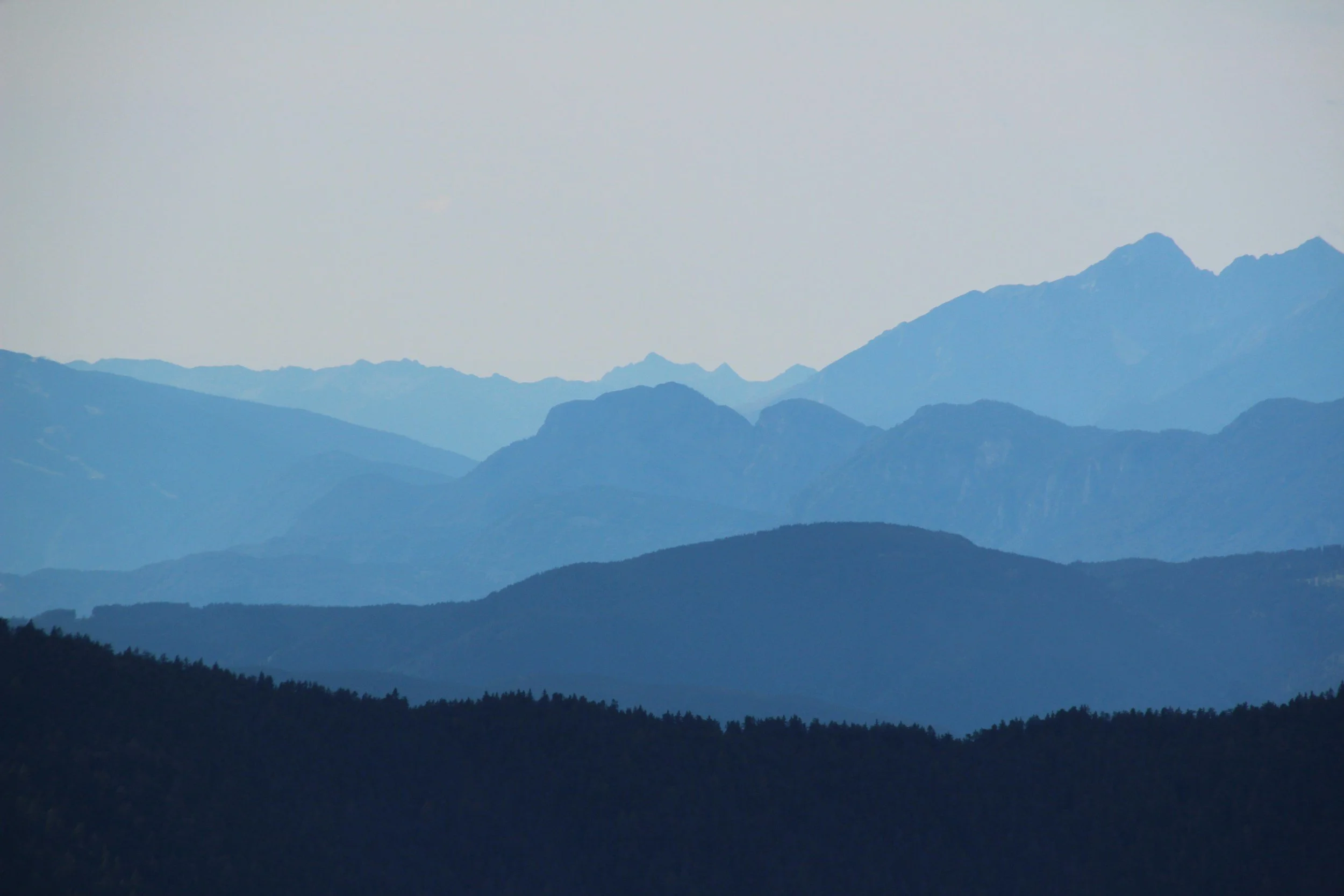 Beautiful Blue Ridge mountains over Tryon NC