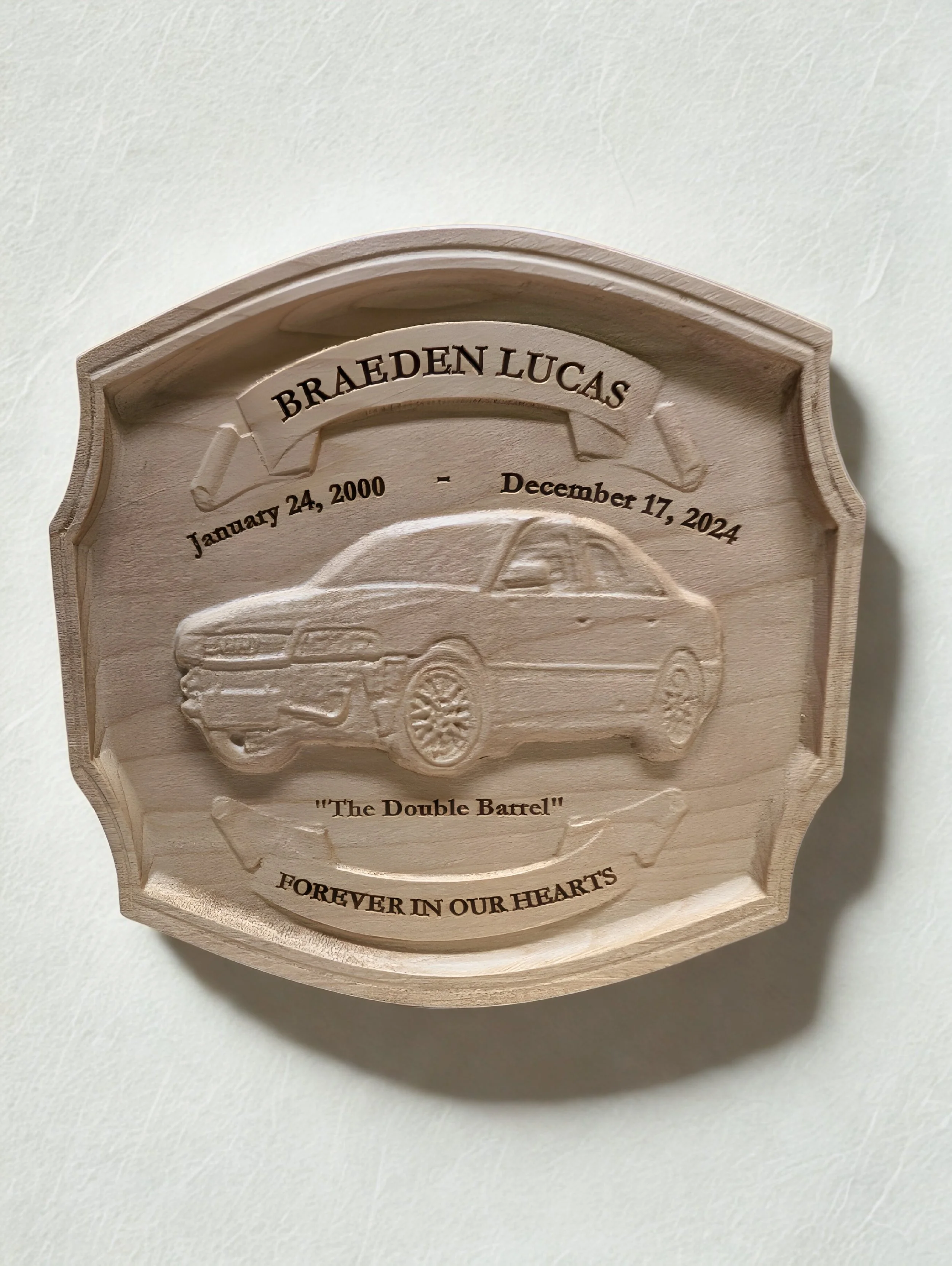 Braeden's Memorial Plaque