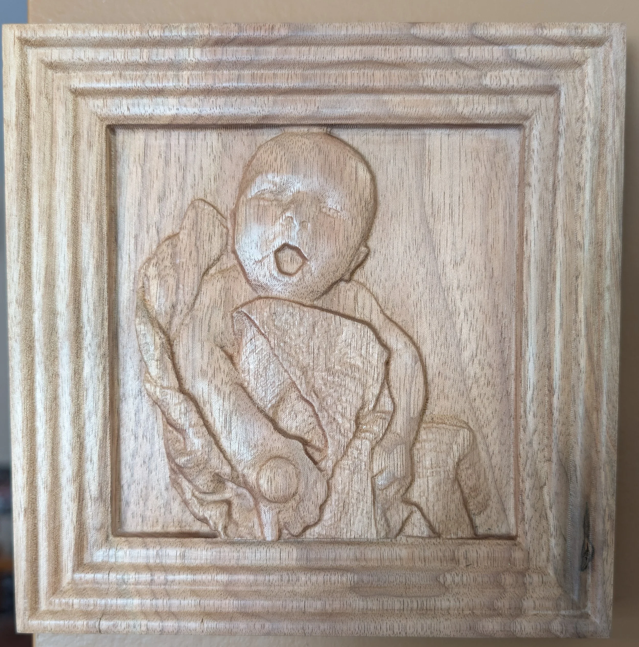 3D Baby Portrait Relief Carving