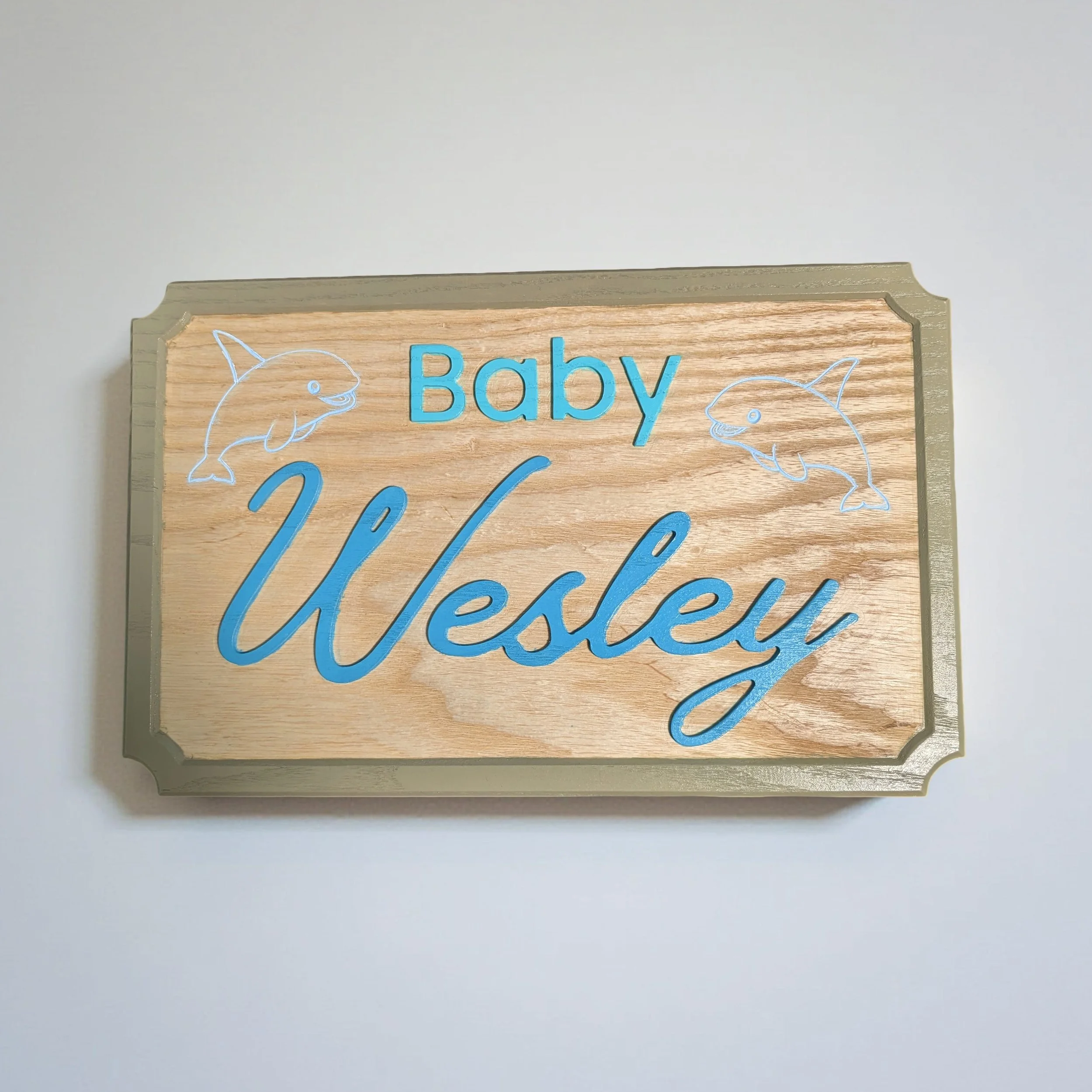 Custom Baby Name Sign: Baby Wesley