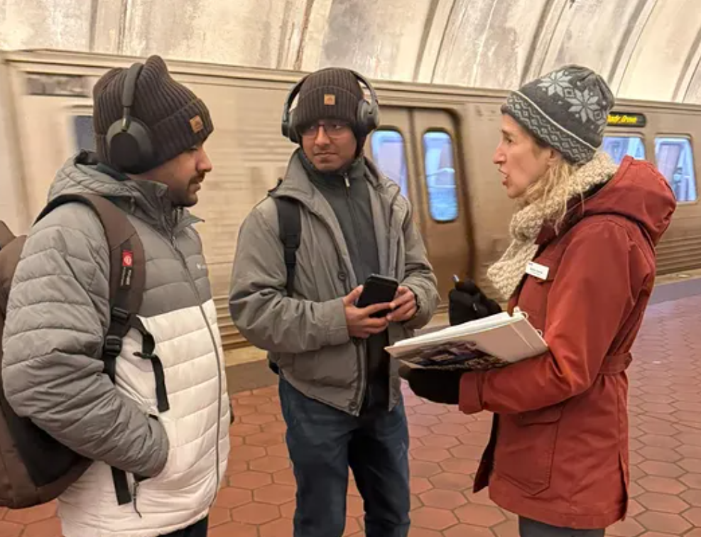 Meeting people where they are ... at the metro!