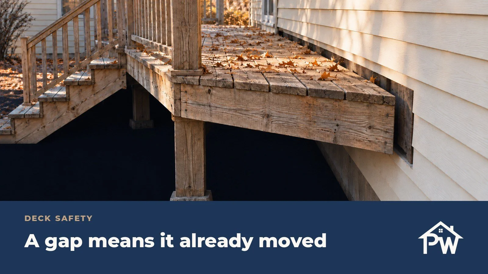 Deck Pulling Away From the House: What Actually Moved