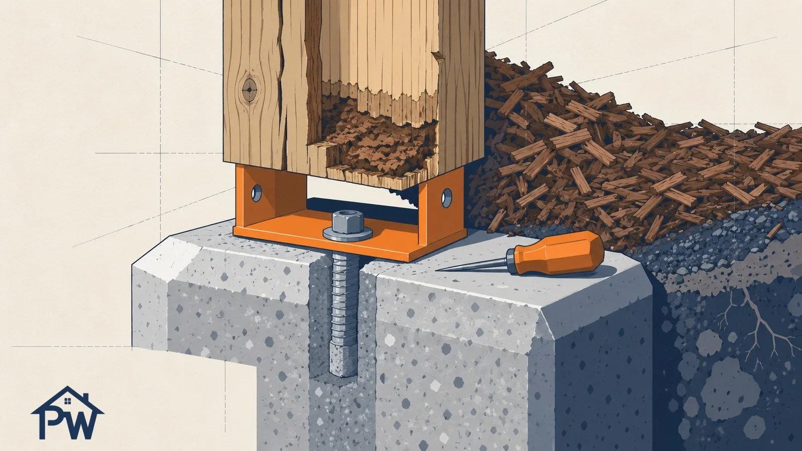 Repair or Replace a Rotted Deck Post? The Foot Decides