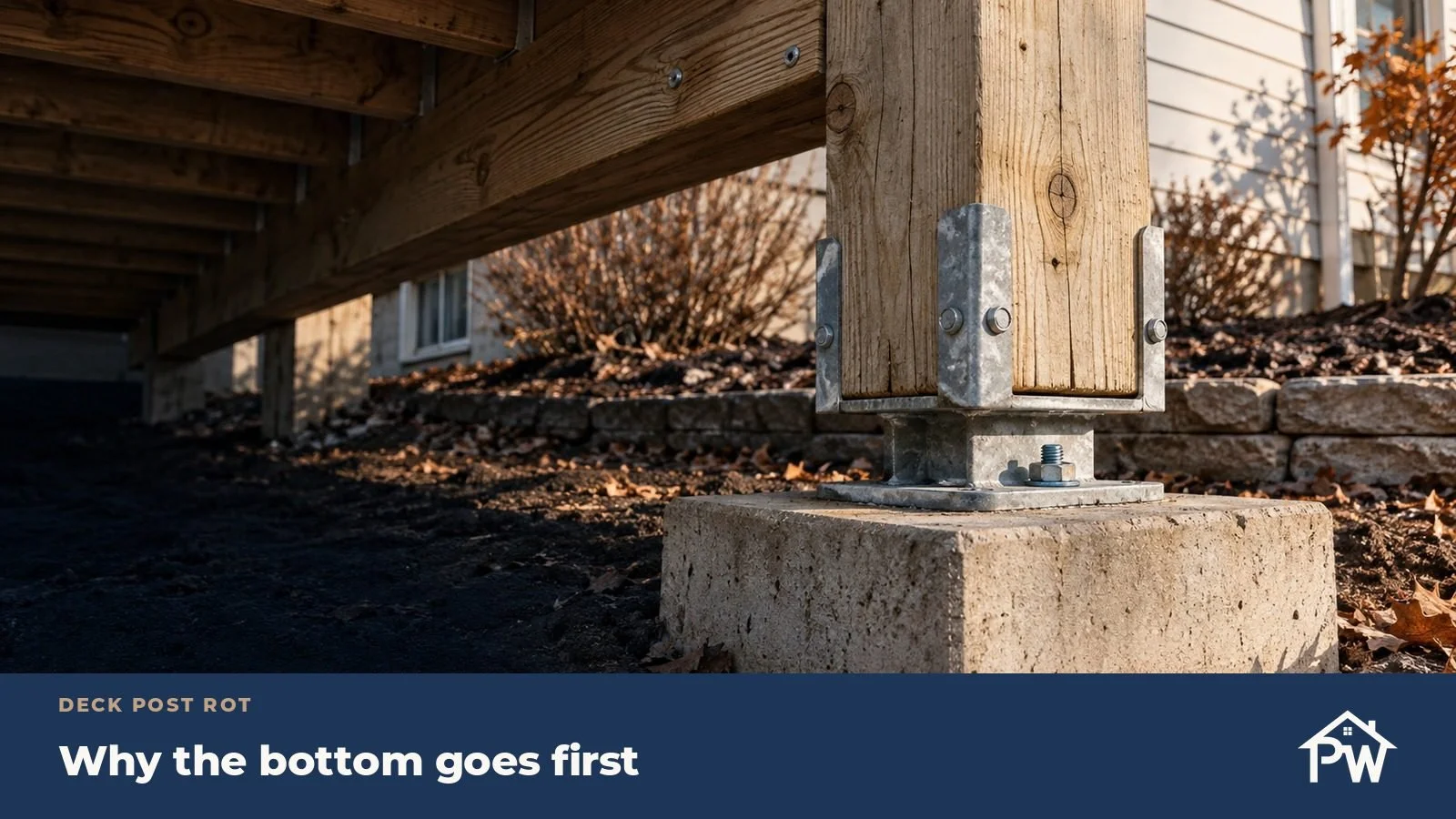 How to Stop a Deck Post Rotting at the Base