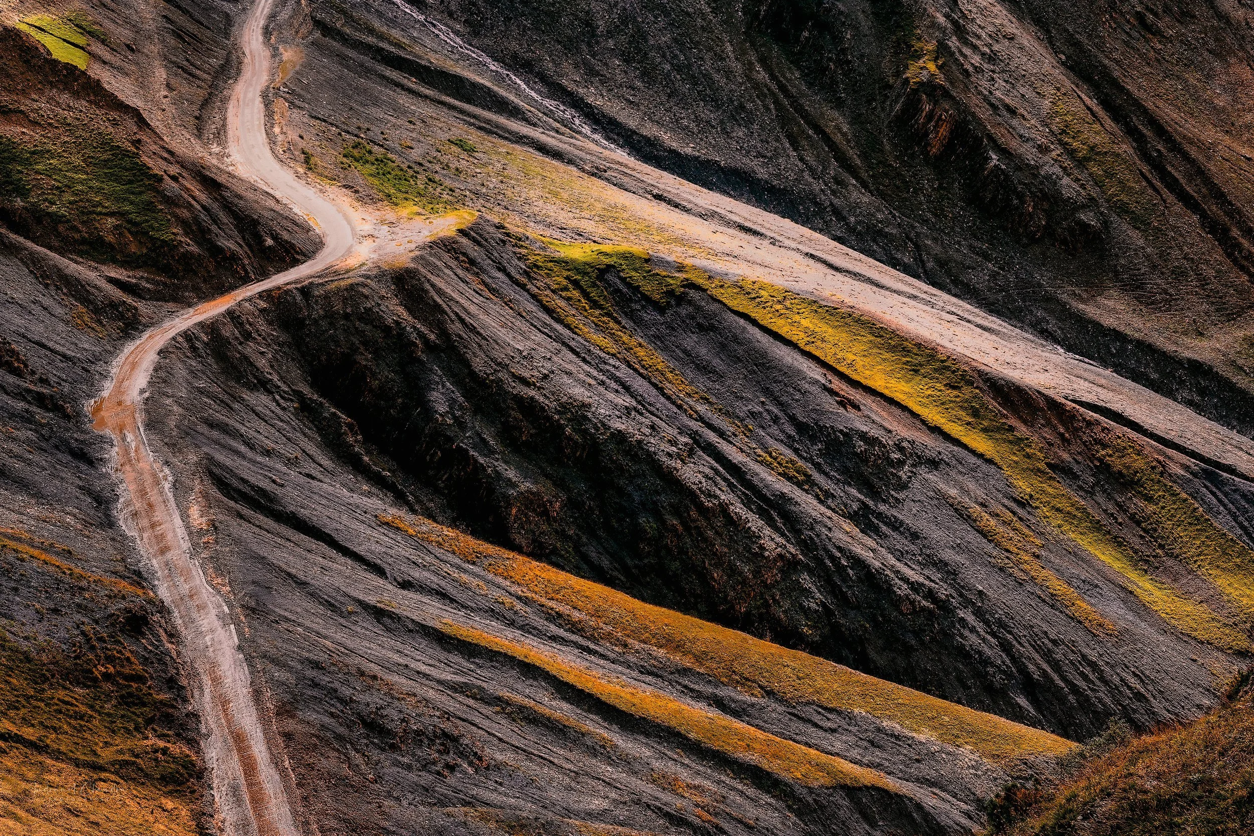 Mountain Road in Kashmir Gallery Metal Wall Art - Indranil Chandra Photography