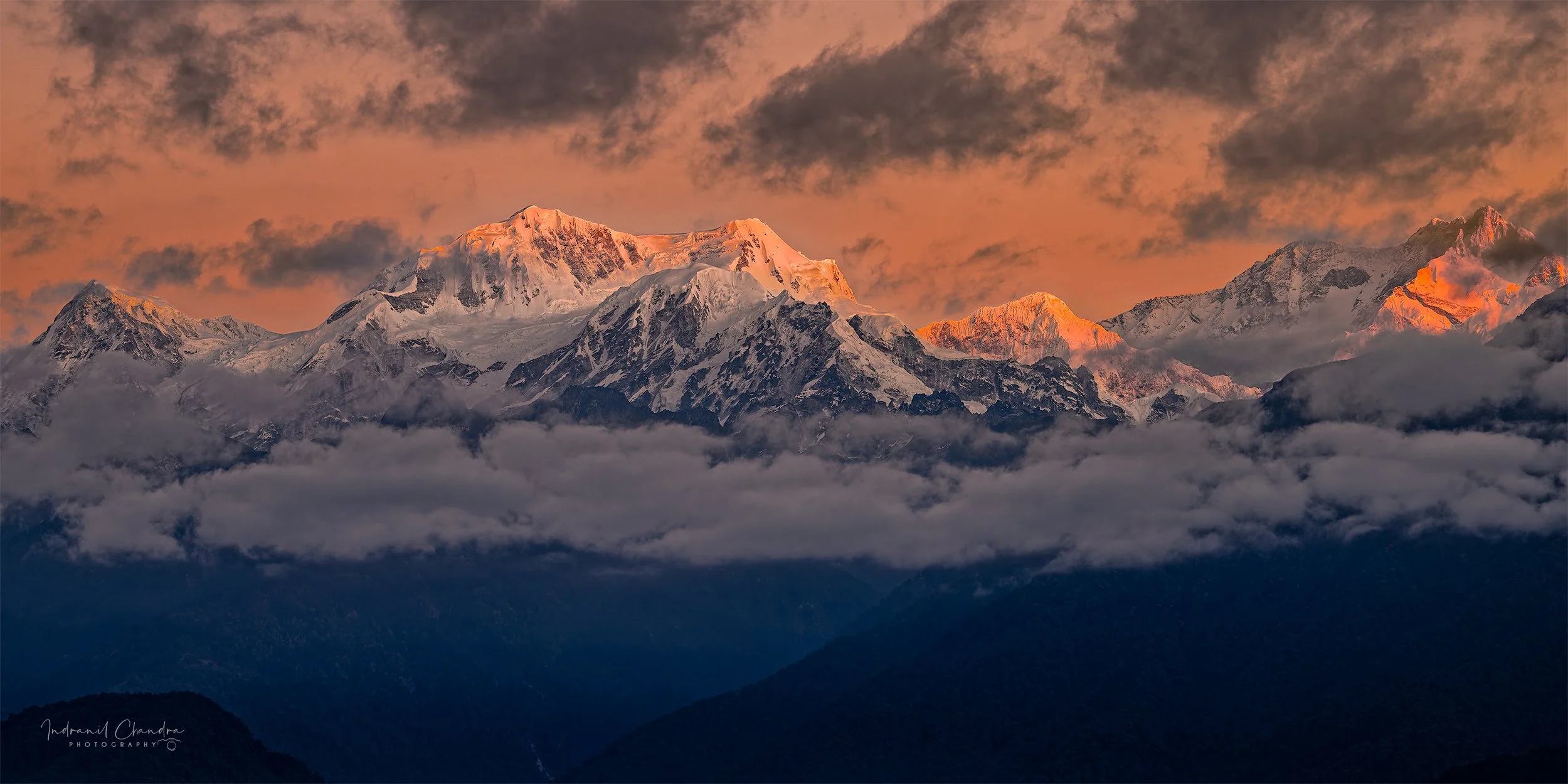 Kanchenjunga Massif Alpenglow Fine Art Paper Print