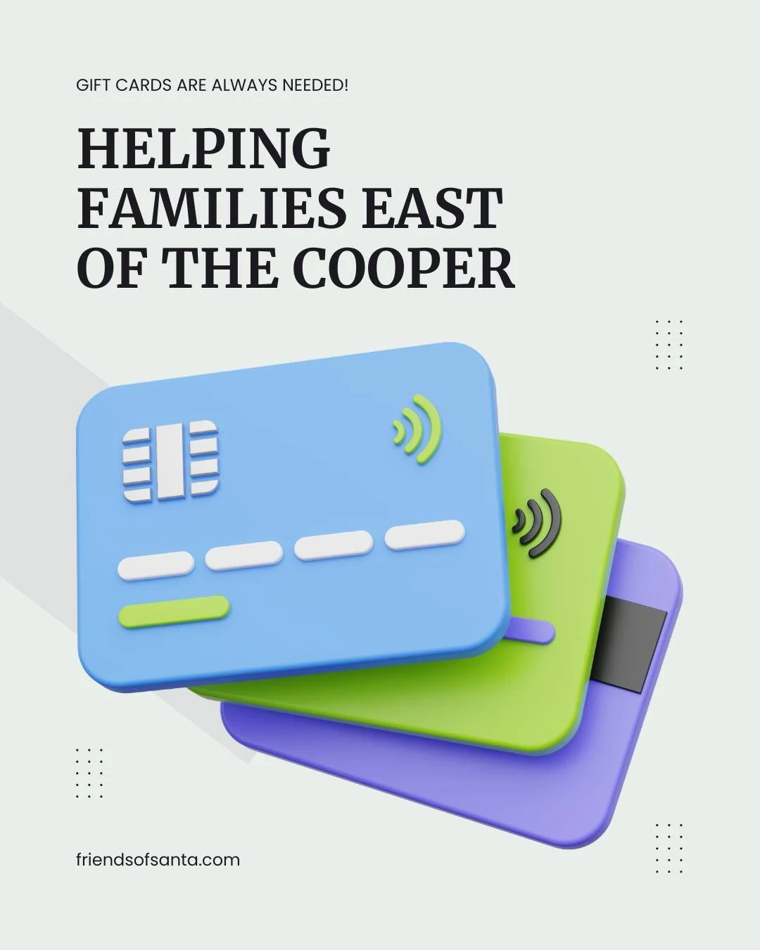 Gift cards are one of the most underrated ways to help a family in need. 

Walmart. Target. Publix. Harris Teeter. Uber. They're flexible, practical, and families can use them for exactly what they need.

Want to send some our way? We'd love that! 

