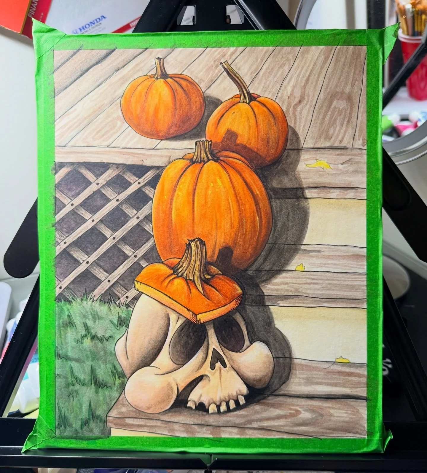 Current WIP

Switching it up from my last painting earlier this year. Acrylic Gouache and getting back in touch with my illustrative self 🎃

#illustrativepainting #acreativediary #acrylicgouache