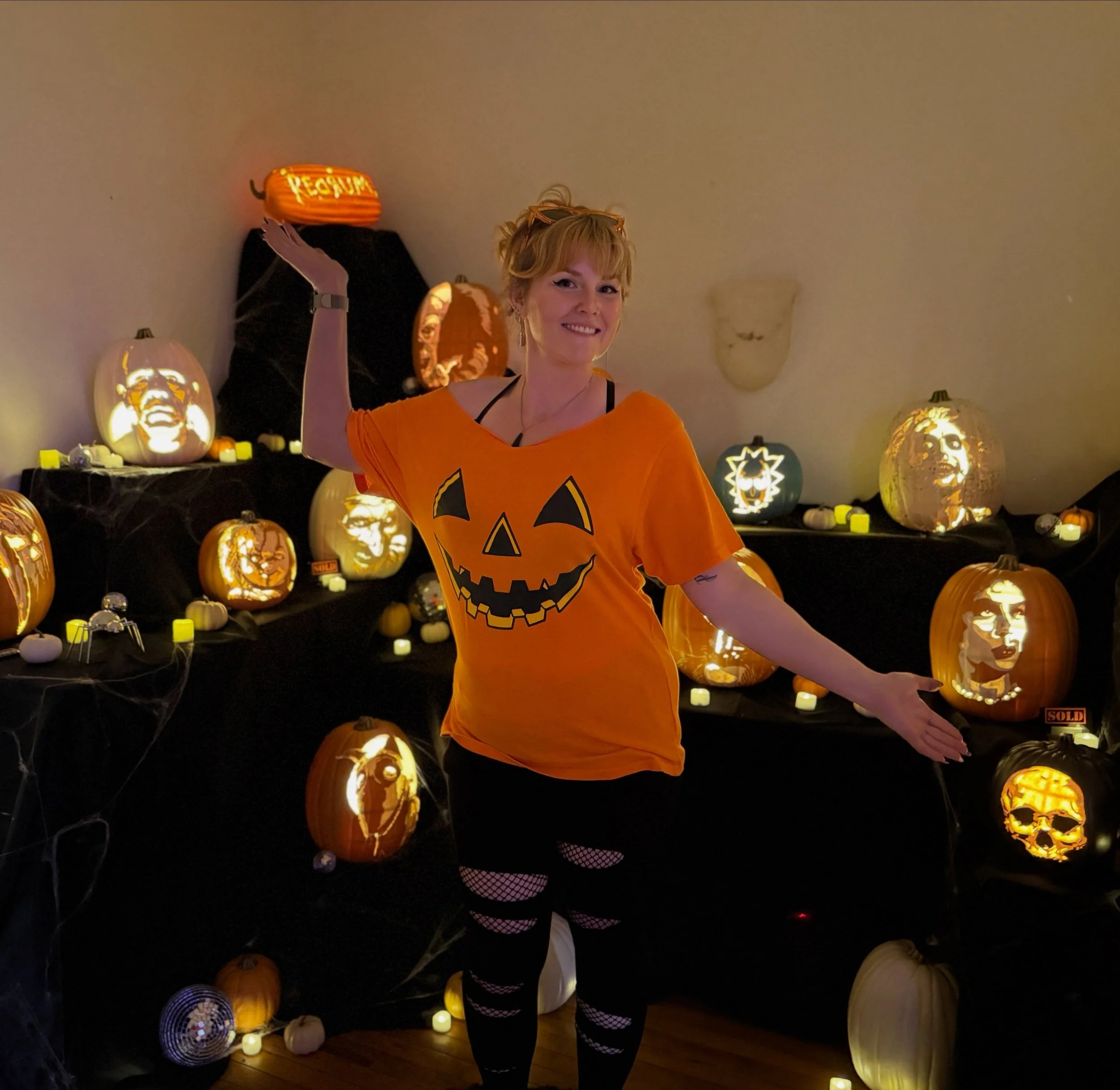 Never in a million years did I think my weird little pumpkin hobby would turn into a month-long gallery show. 

Opening night was surreal. There was definitely a moment of standing there, looking around the room and thinking, holy shit. I did this.

