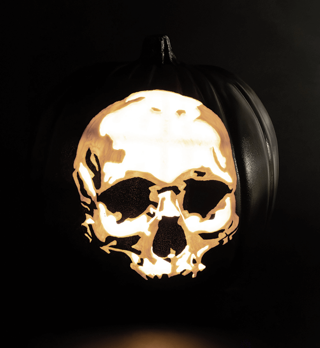 Human Skull Pumpkin