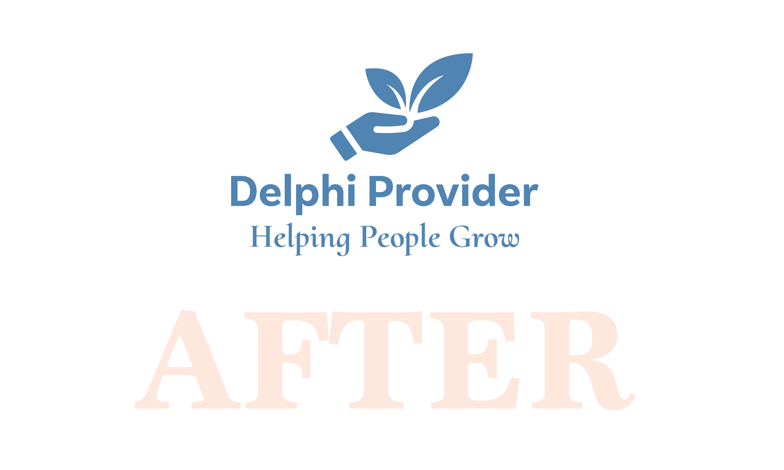 Visual of the old Delphi logo with "after" written underneath