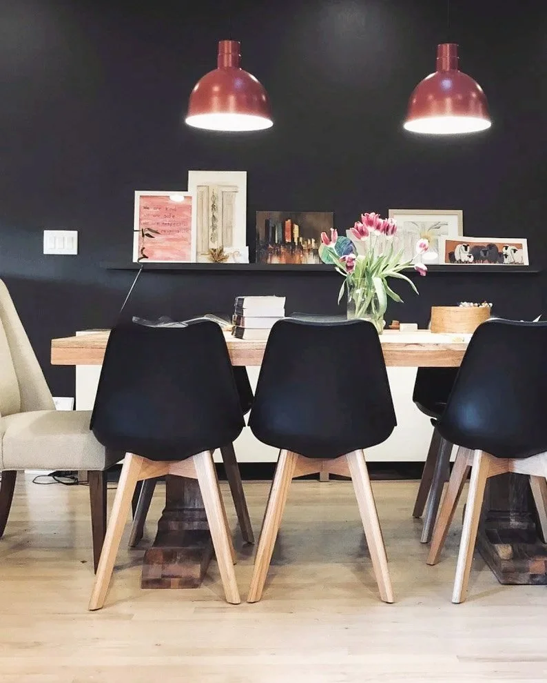 Moody dining room in Traverse City 