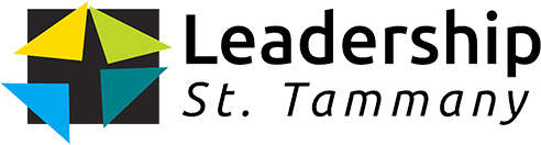 Logo of Leadership St. Tammany with a stylized house and the organization name.