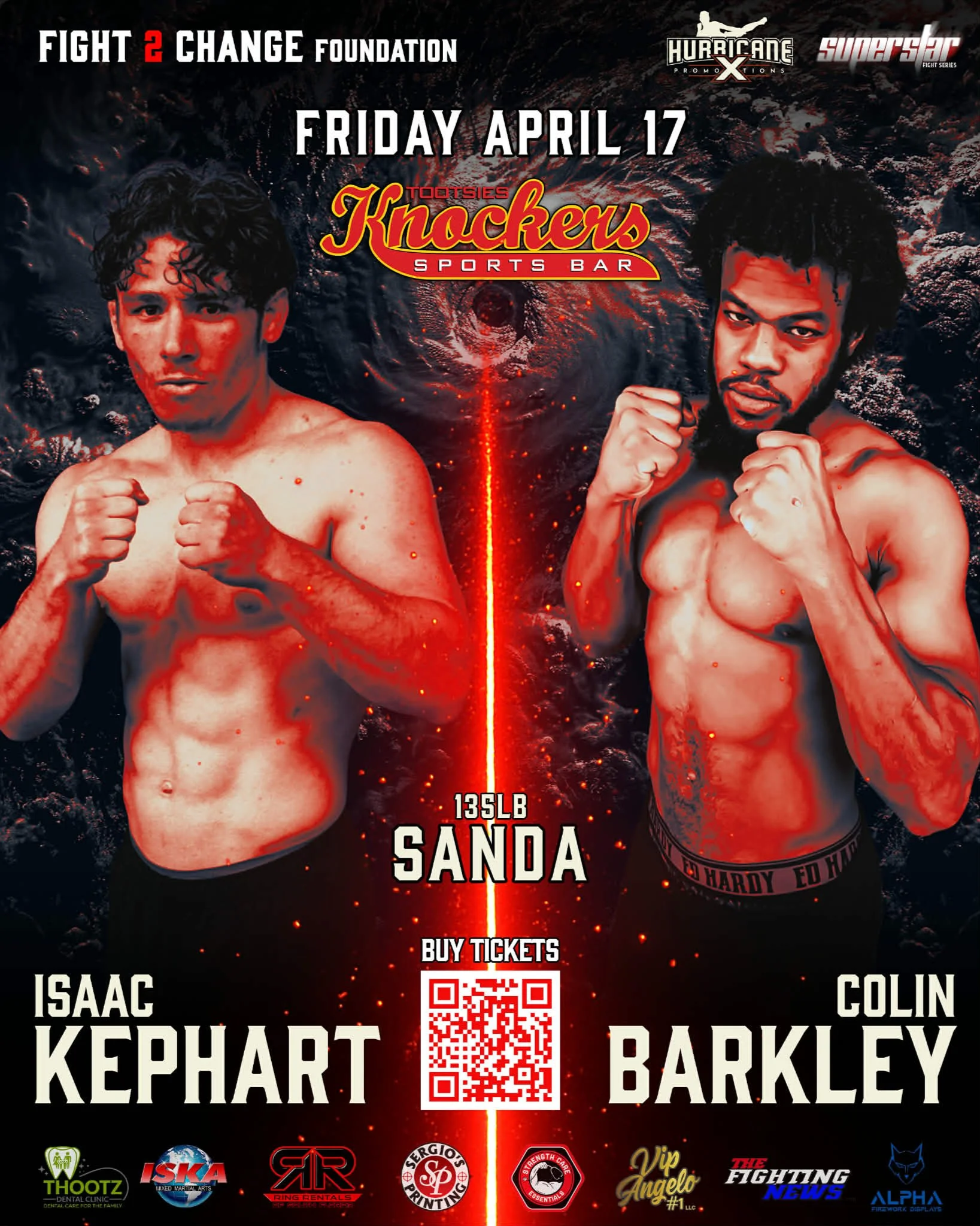Isaac KEPHART VS Colin BARKLEY/ SANDA 135lbs