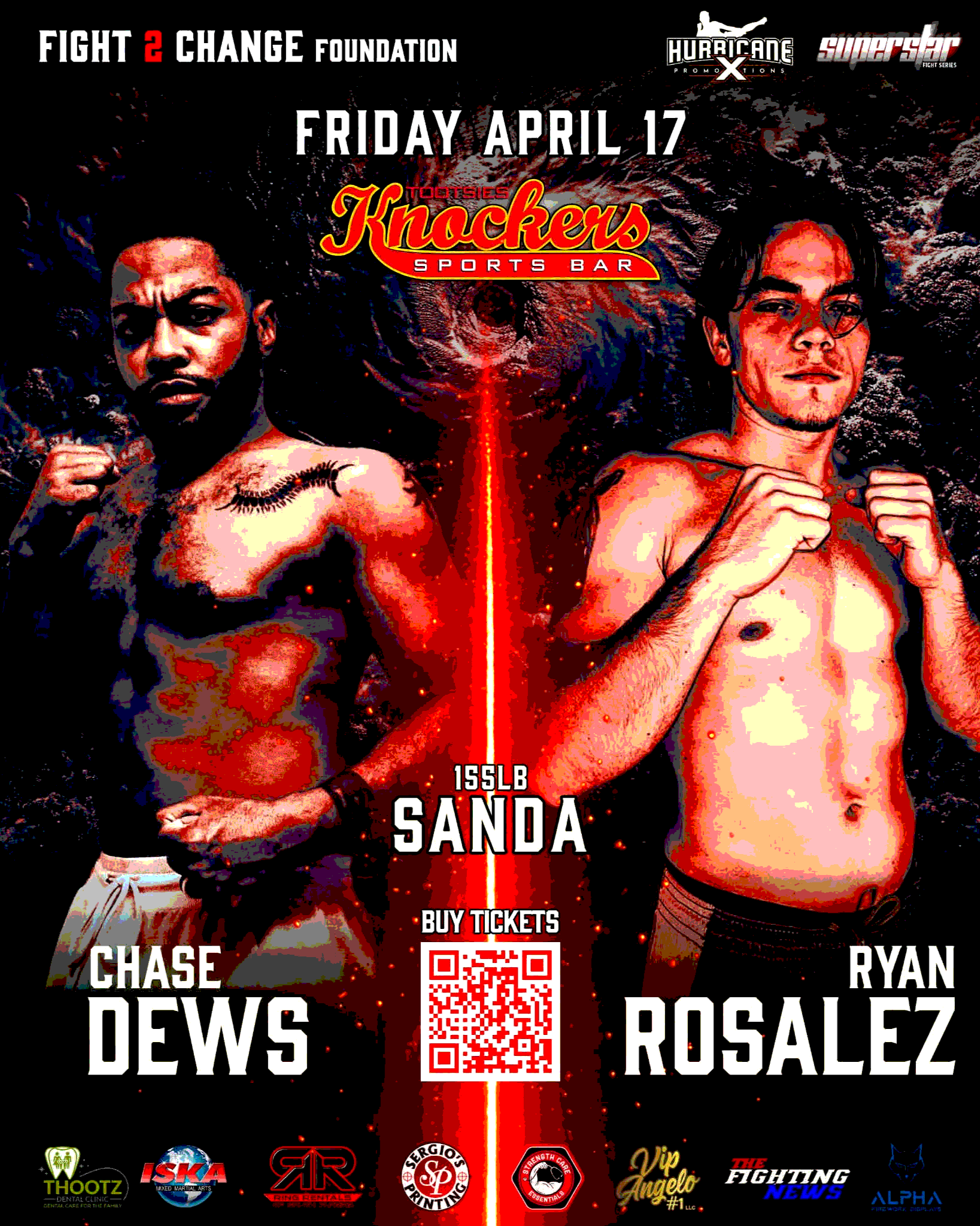 Chace DEWS VS Ryan /ROSALEZ  SANDA 155lb